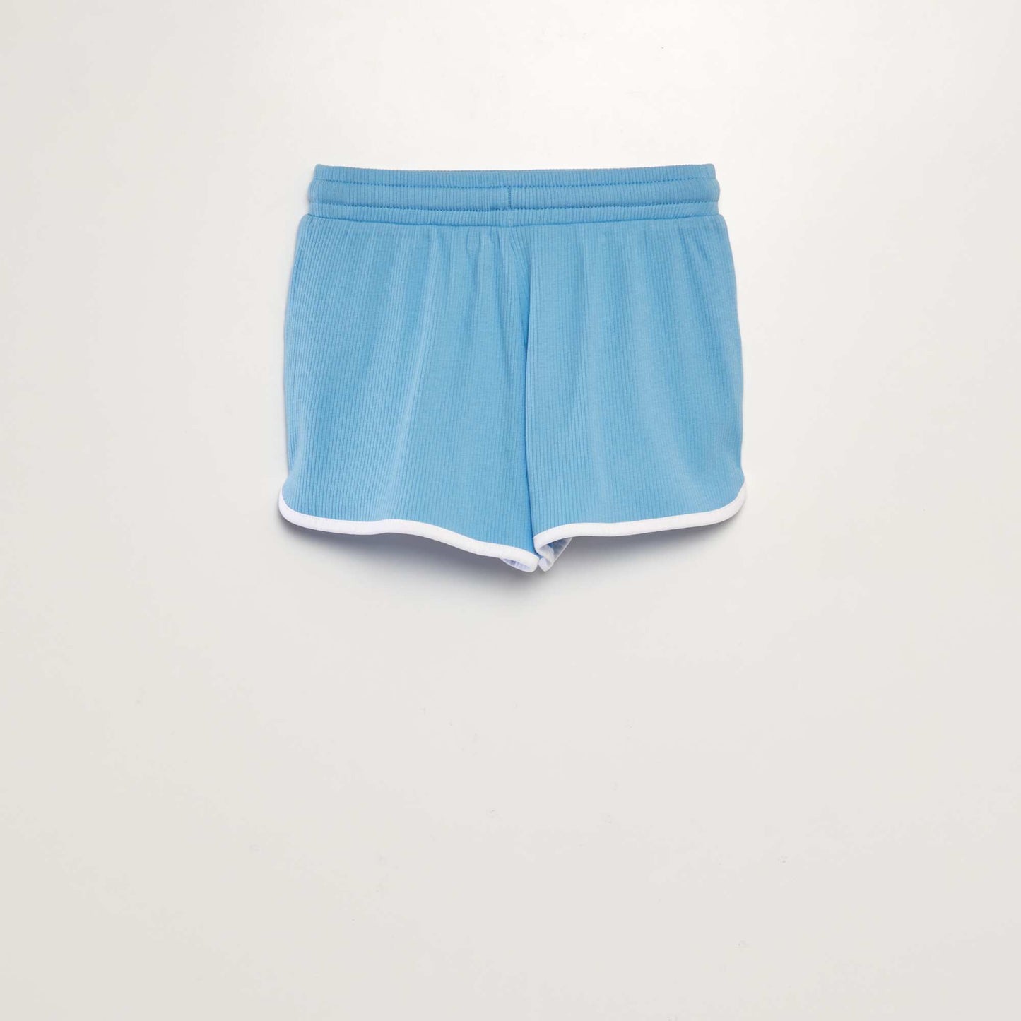 Short en maille à liseré contrastant BLEU