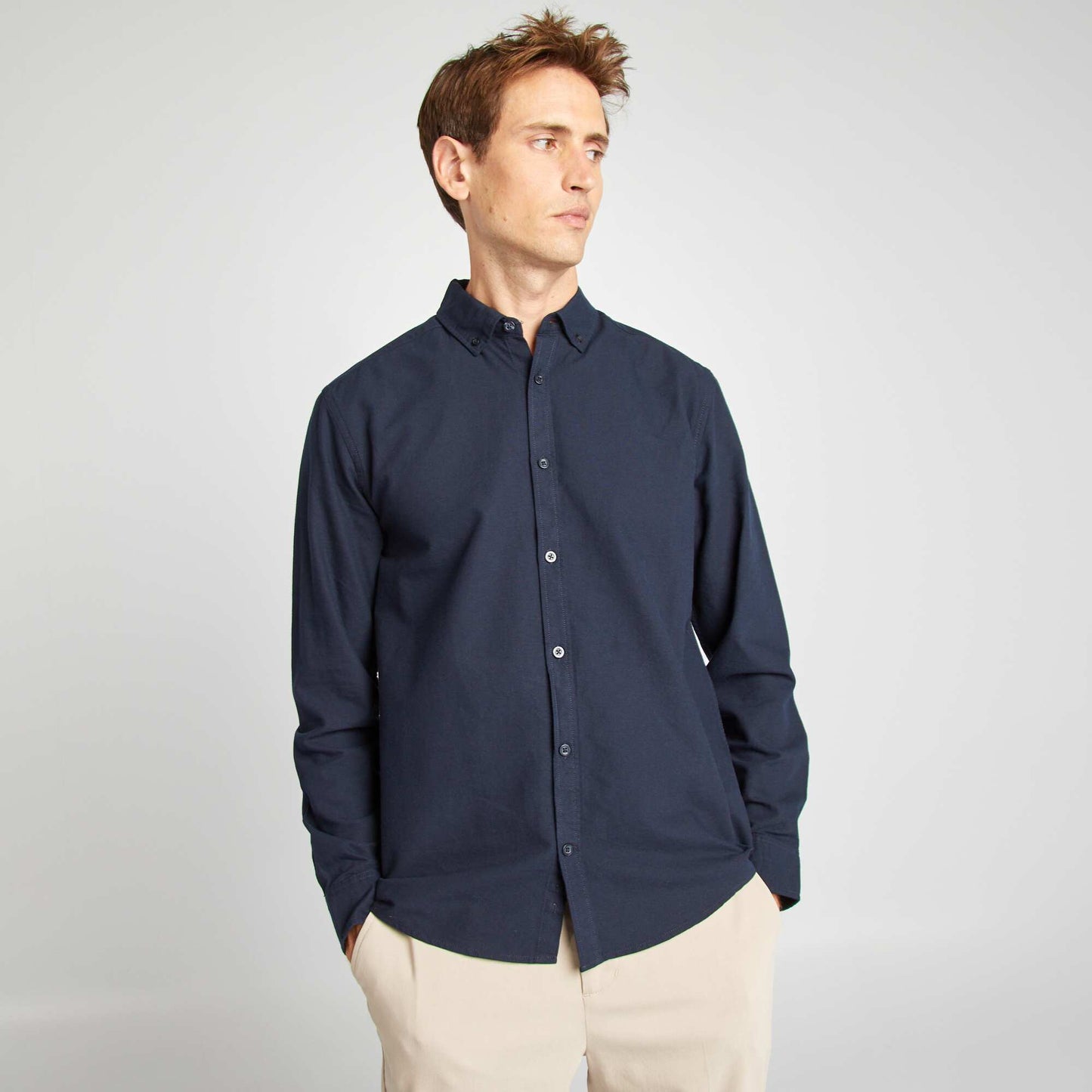 Chemise oxford regular fit BLEU MARINE