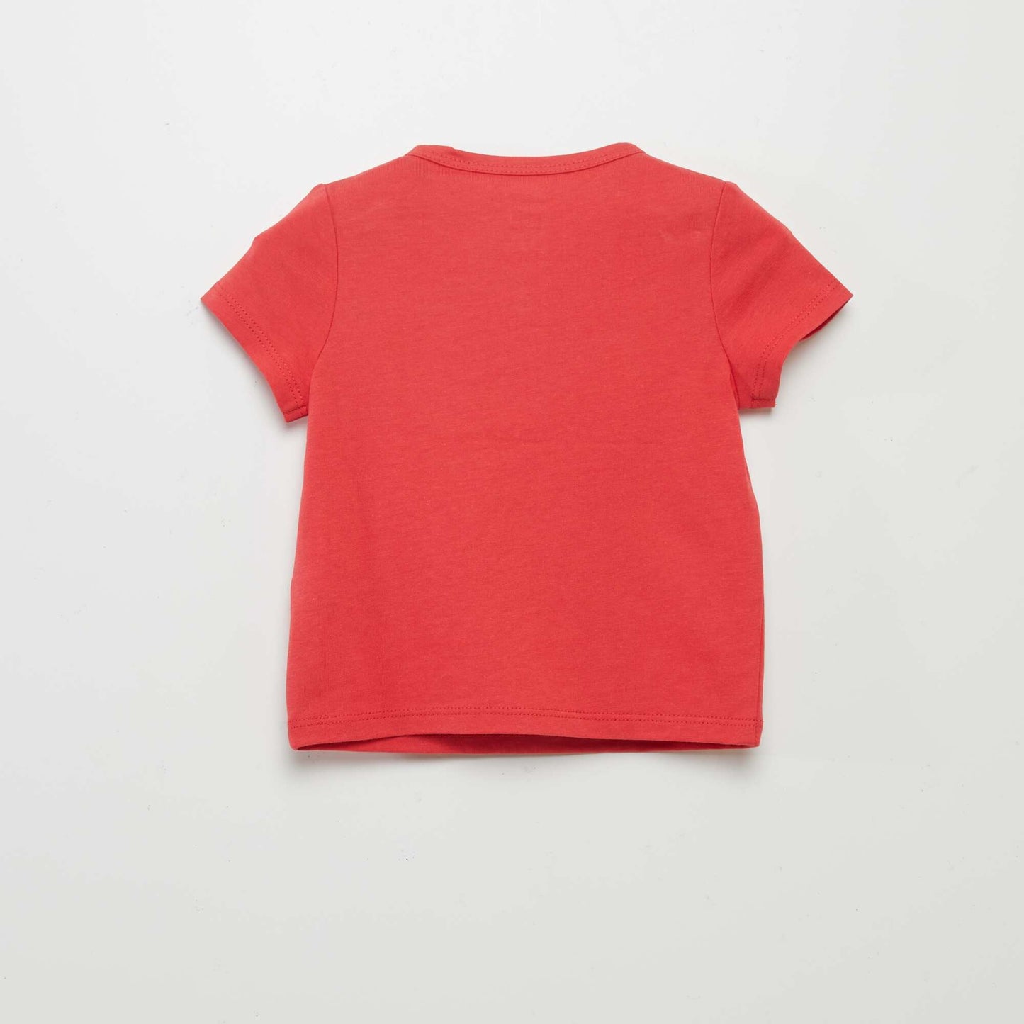 Tee-shirt col tunisien ROUGE