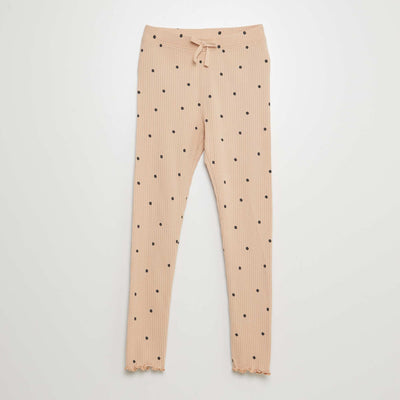 Legging côtelé BEIGE