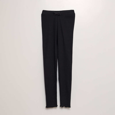 Legging côtelé NOIR