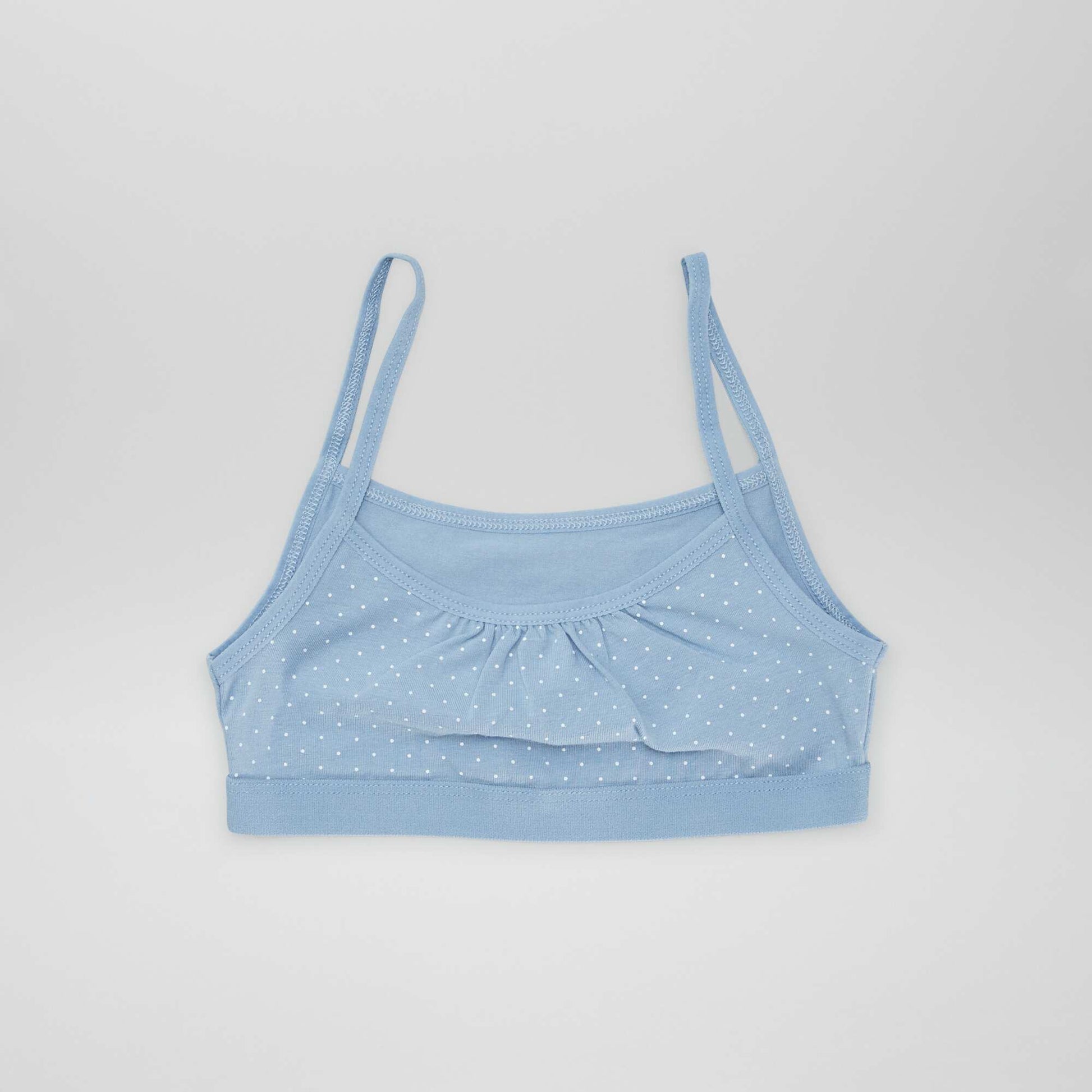 Brassières à fines bretelles en jersey - Lot de 2 BLEU/ROSE