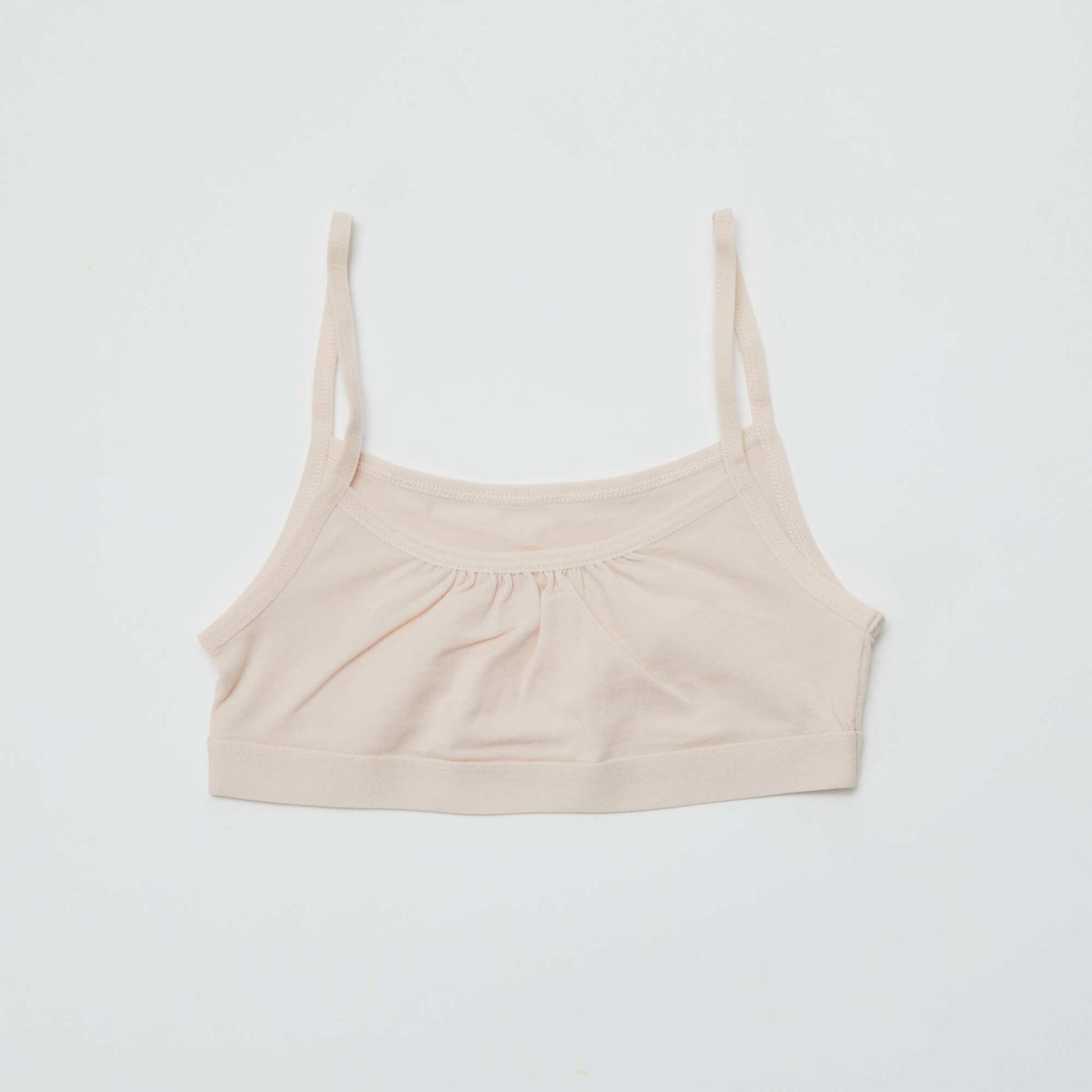 Brassières à fines bretelles en jersey - Lot de 2 BLANC/ROSE