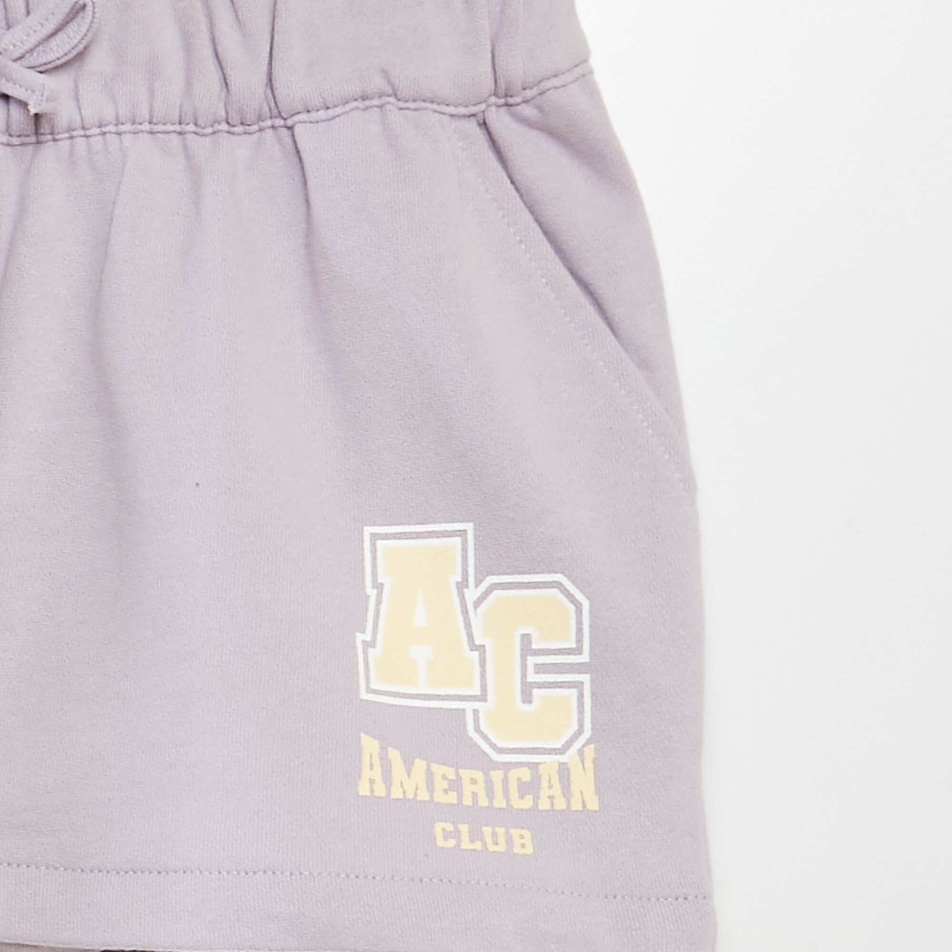 Short en molleton fin VIOLET