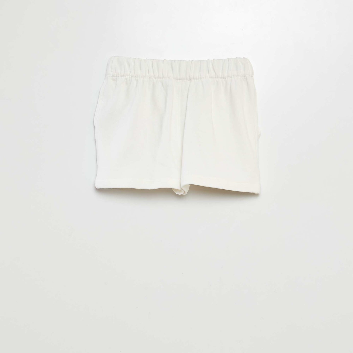 Short en molleton fin BLANC