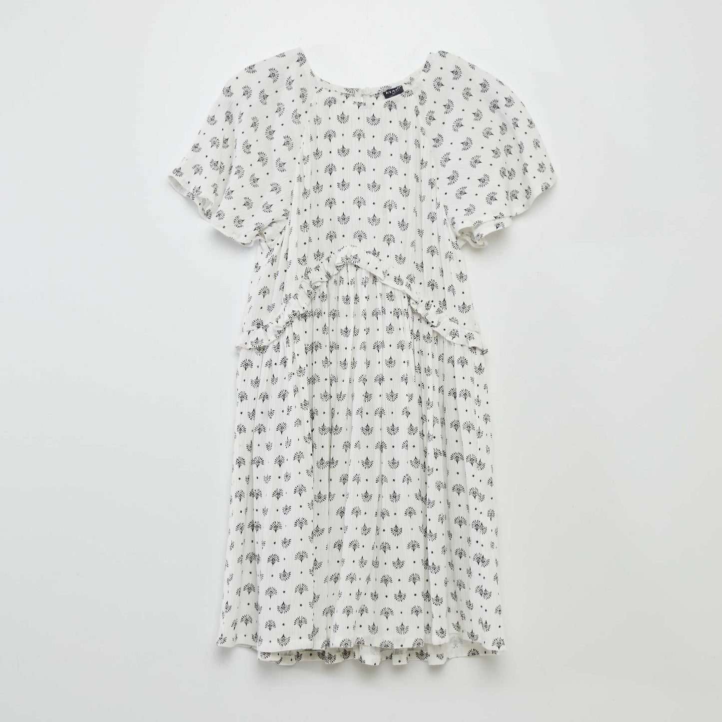 Robe en maille crêpe BLANC 'INDIAN'