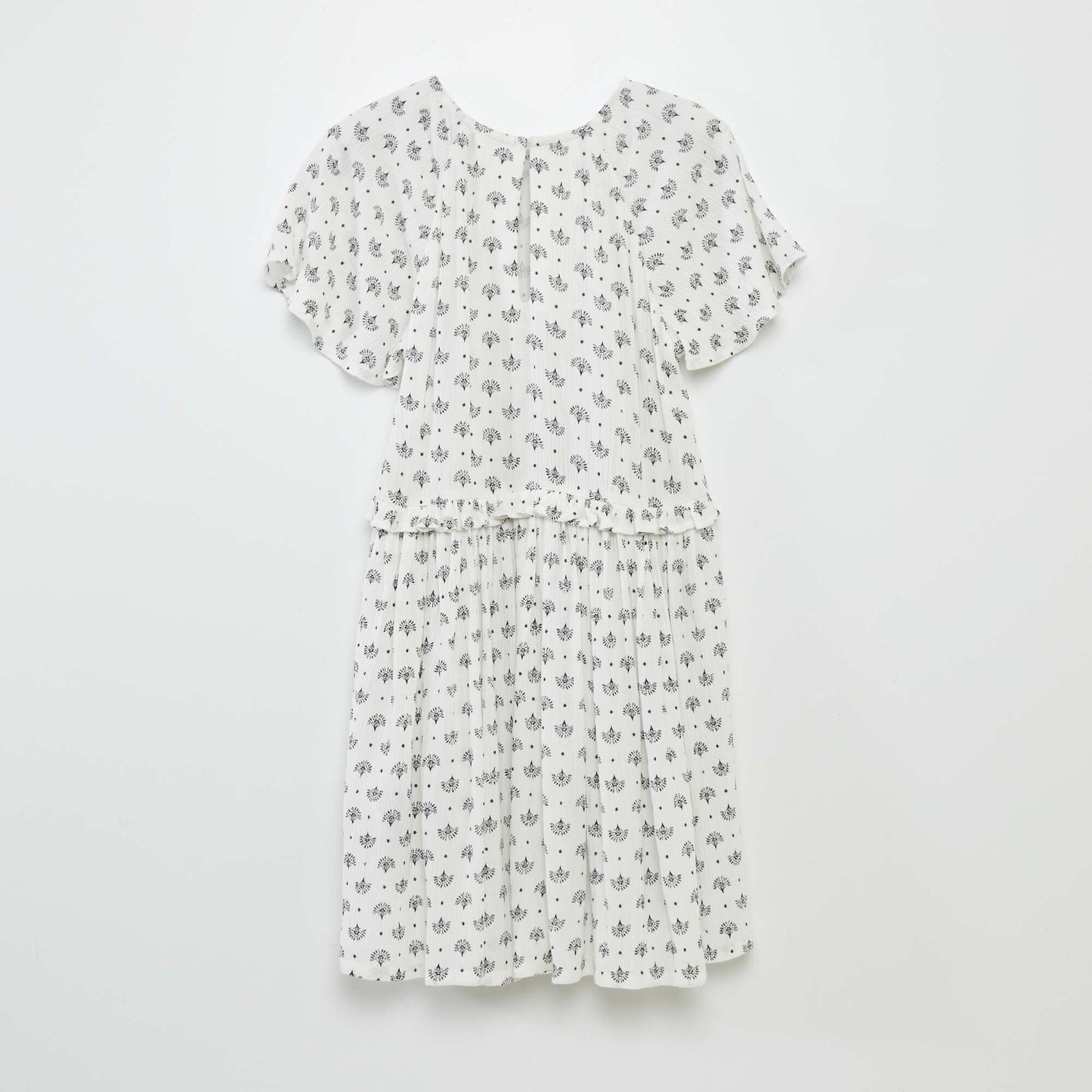 Robe en maille crêpe BLANC 'INDIAN'