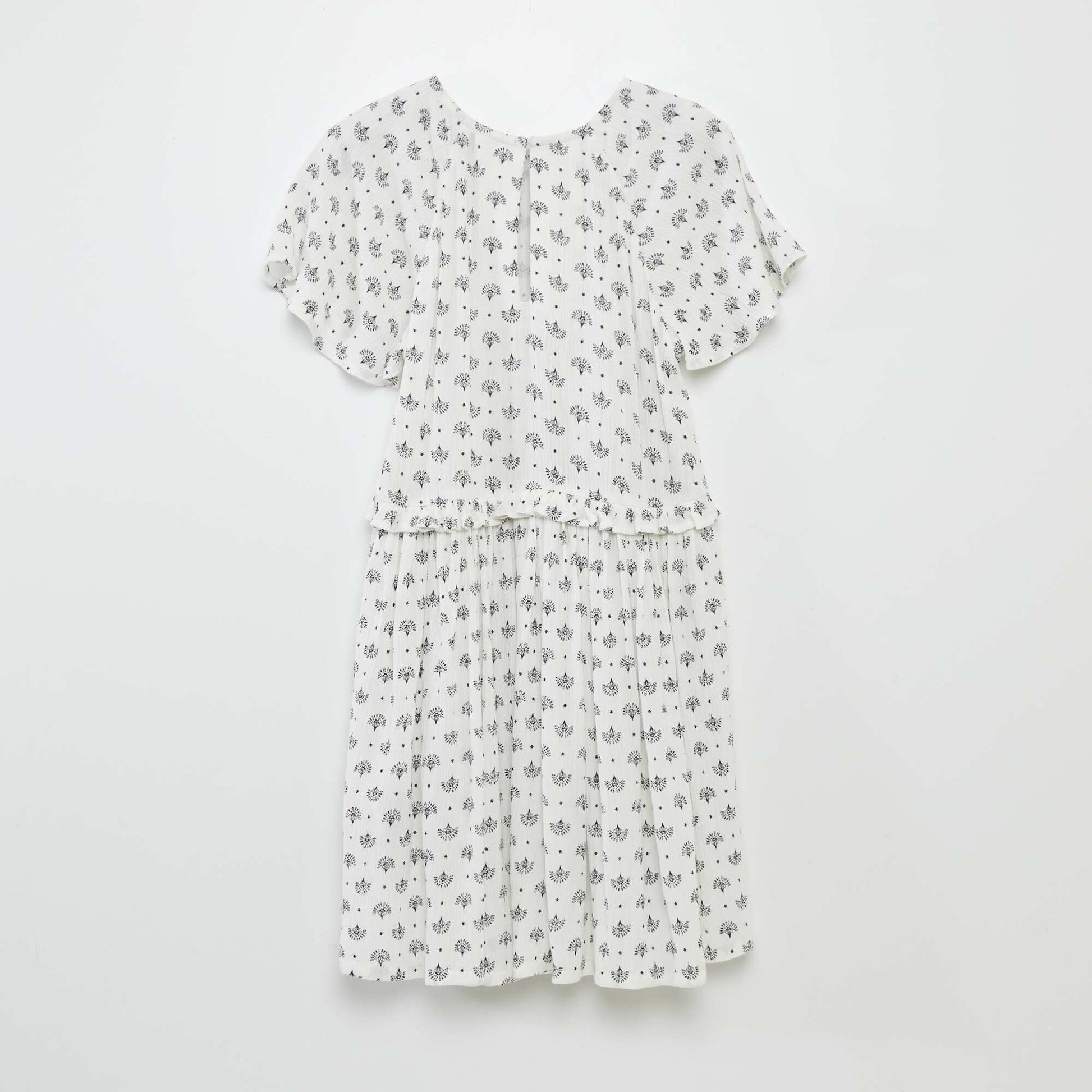 Robe en maille crêpe BLANC 'INDIAN'