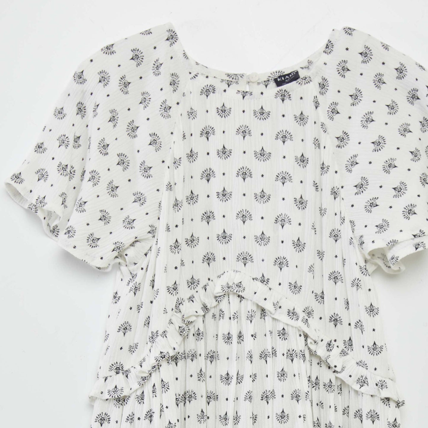 Robe en maille crêpe BLANC 'INDIAN'