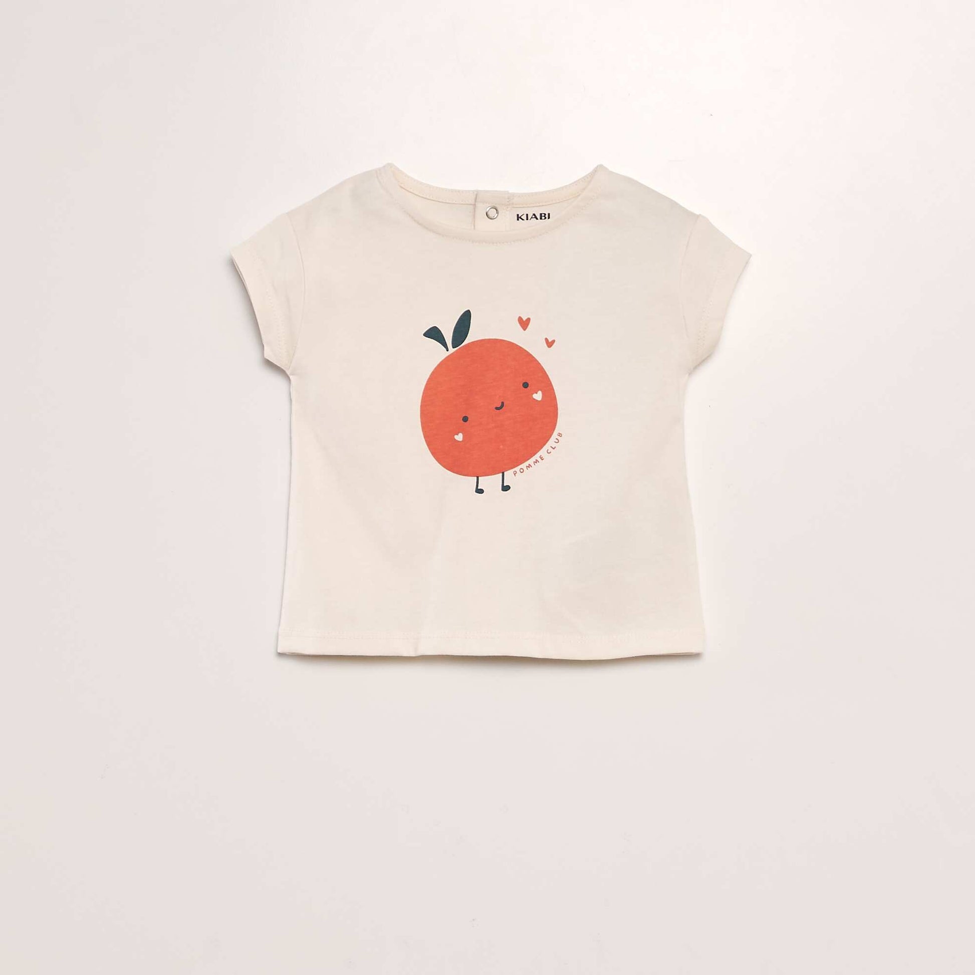 T-shirt en coton imprimé ROSE PâLE