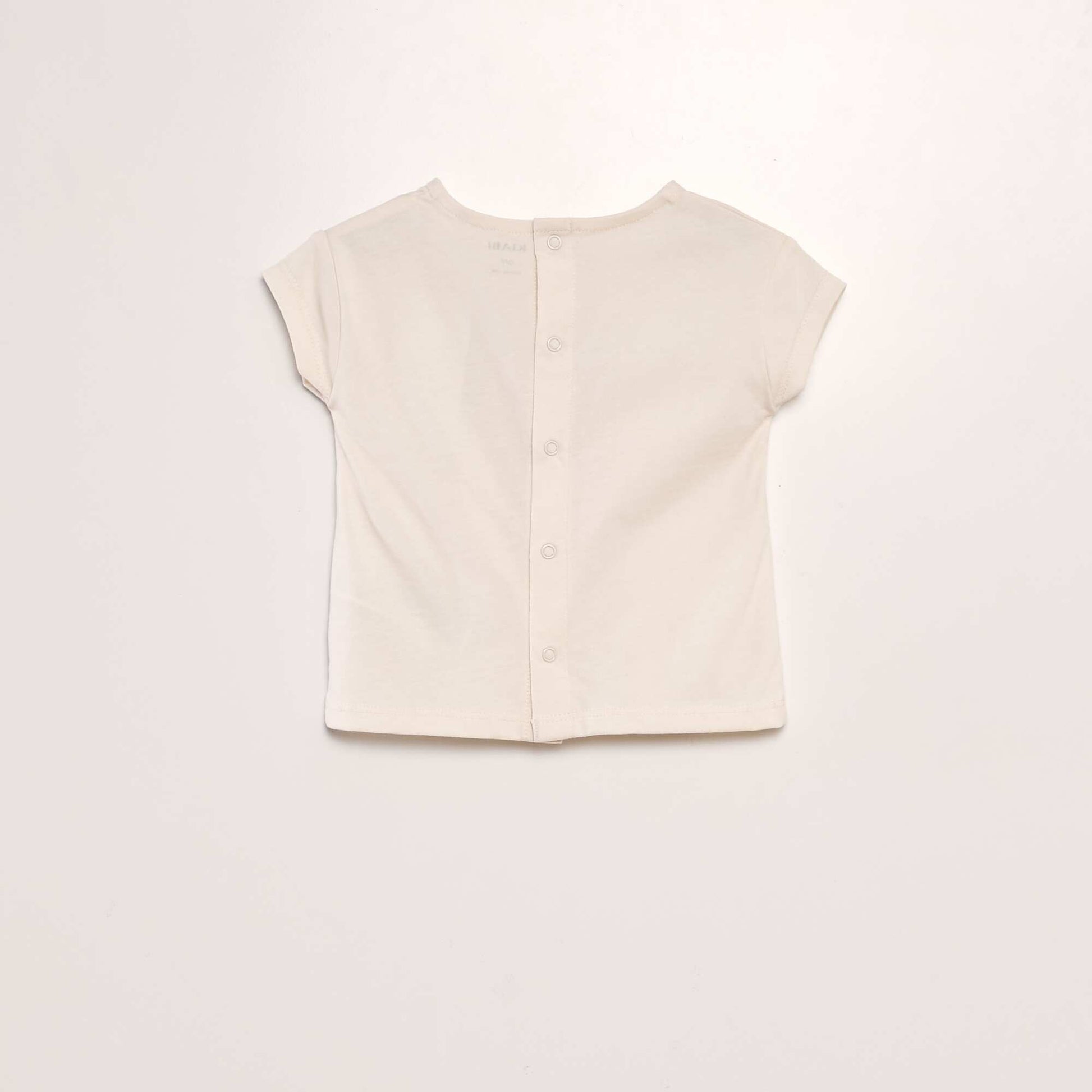 T-shirt en coton imprimé ROSE PâLE