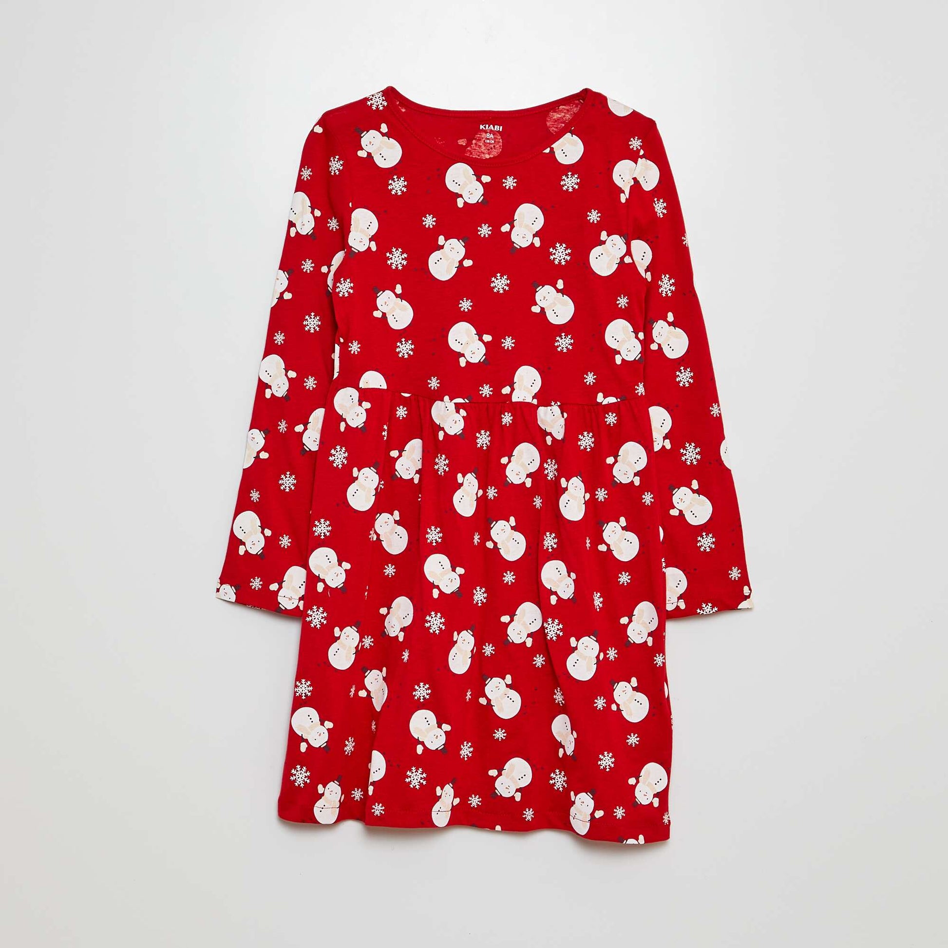Robe en jersey avec imprimé fantaisie ROUGE