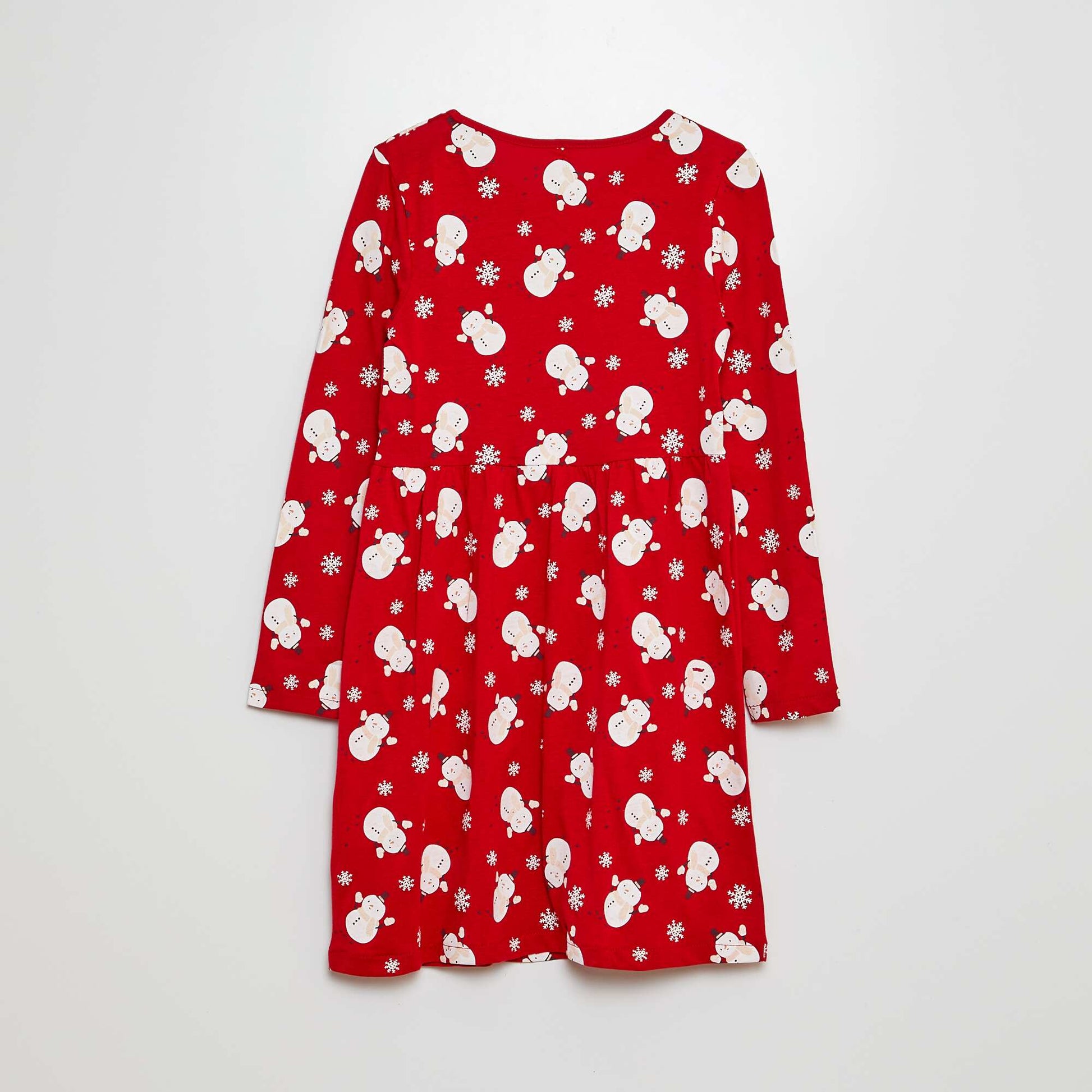 Robe en jersey avec imprimé fantaisie ROUGE