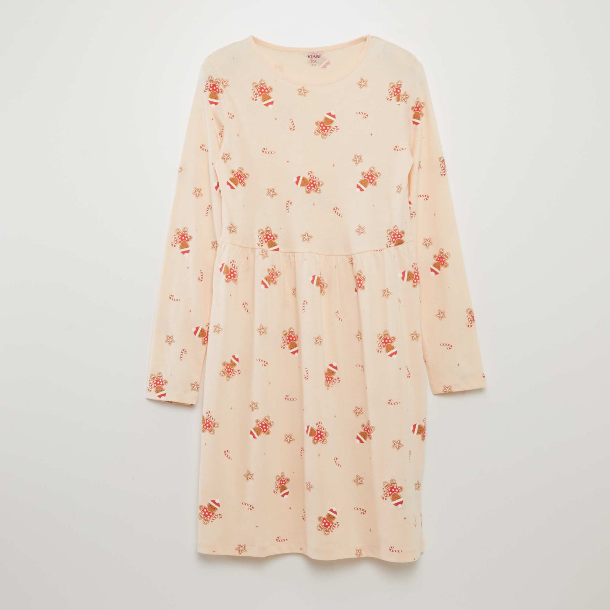 Robe en jersey avec imprimé fantaisie BEIGE