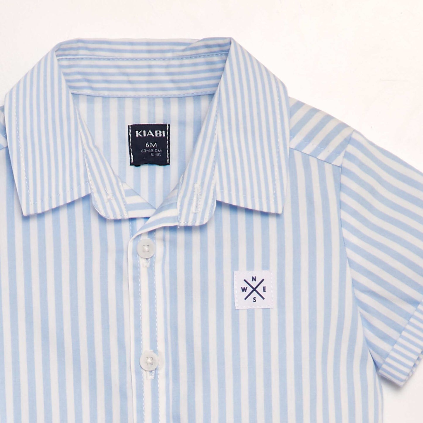 Chemise en popeline imprimée BLEU CLAIR