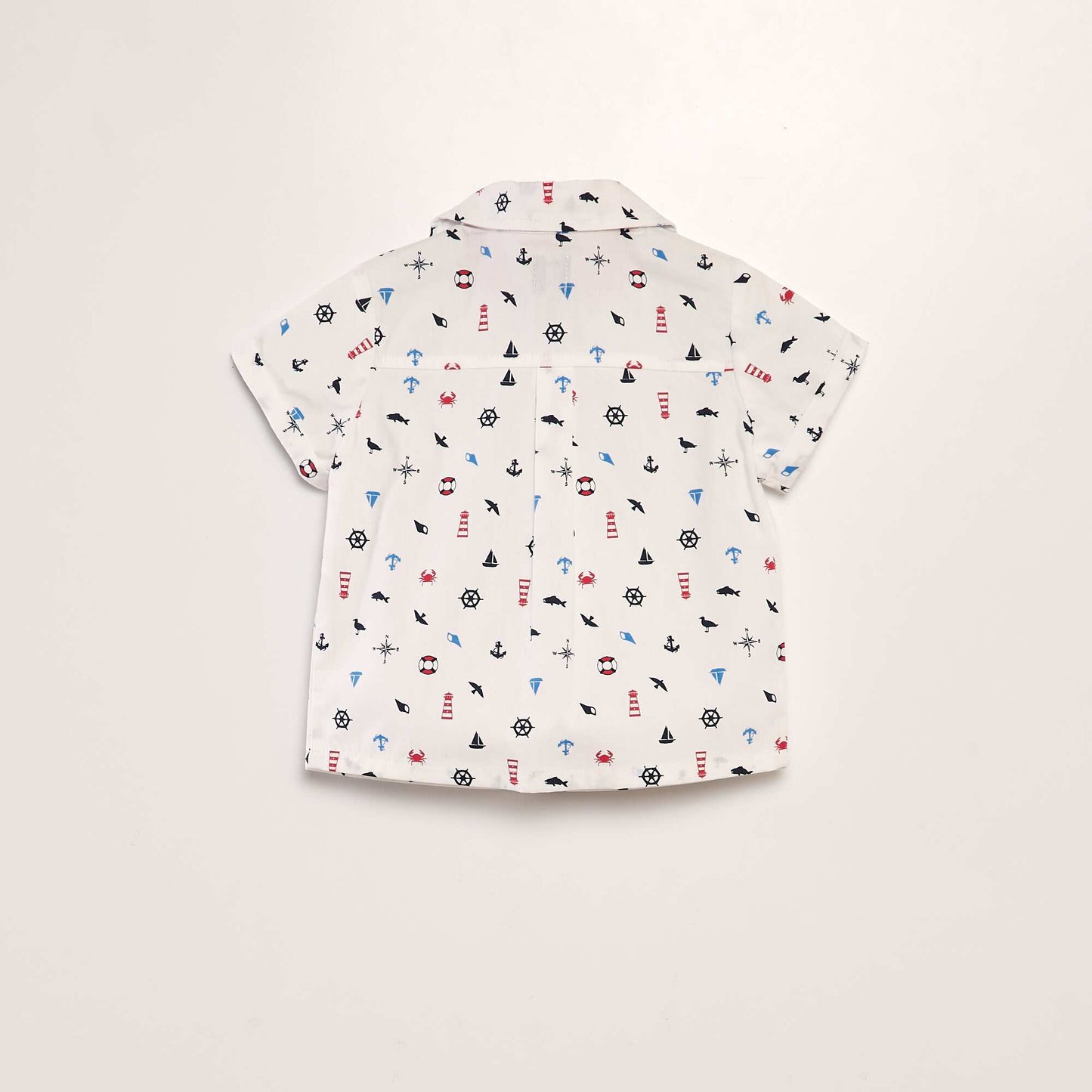 Chemise en popeline imprimée BLANC