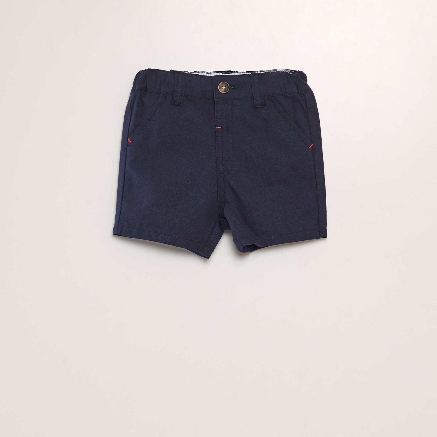 Short chino en coton BLEU MARINE