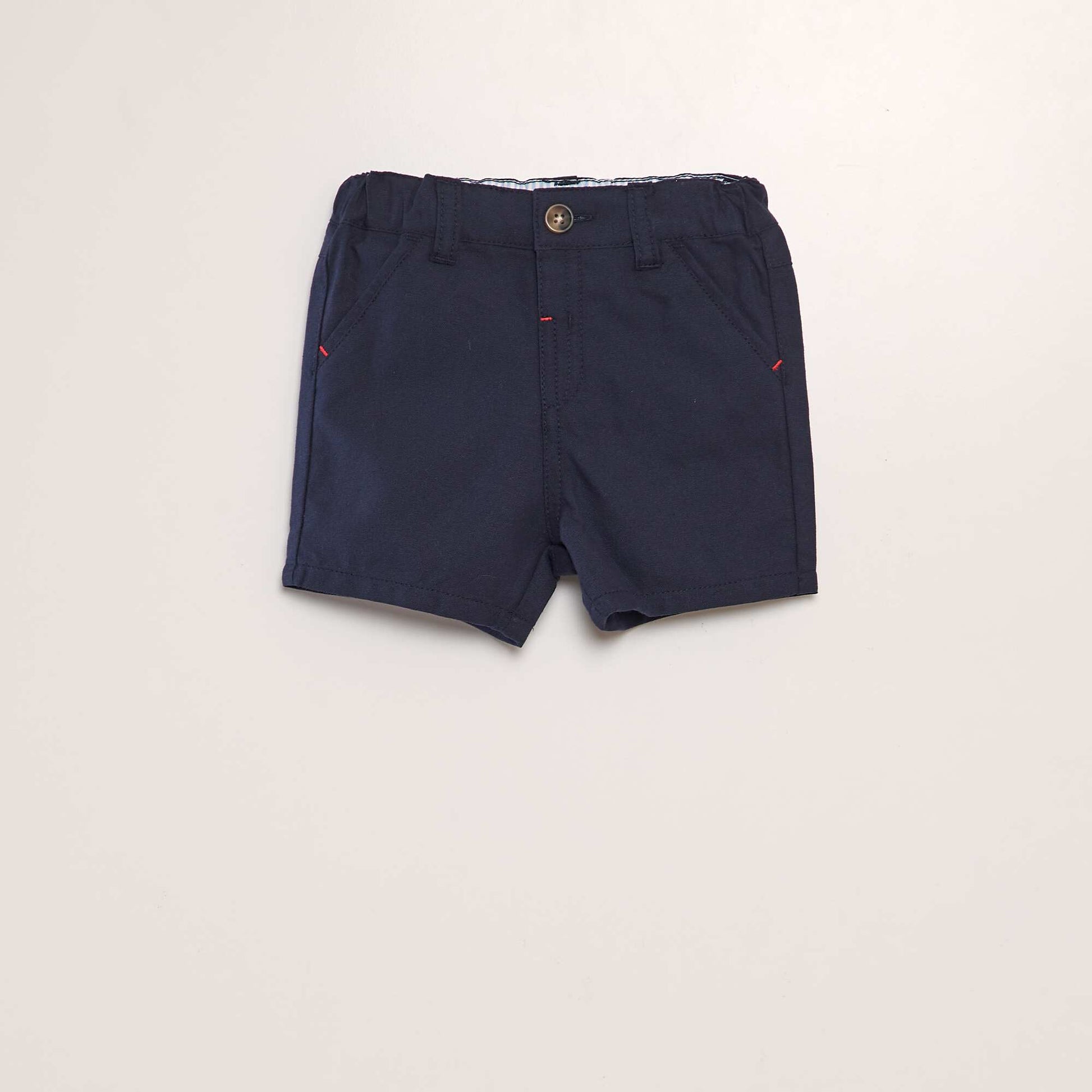 Short chino en coton BLEU MARINE