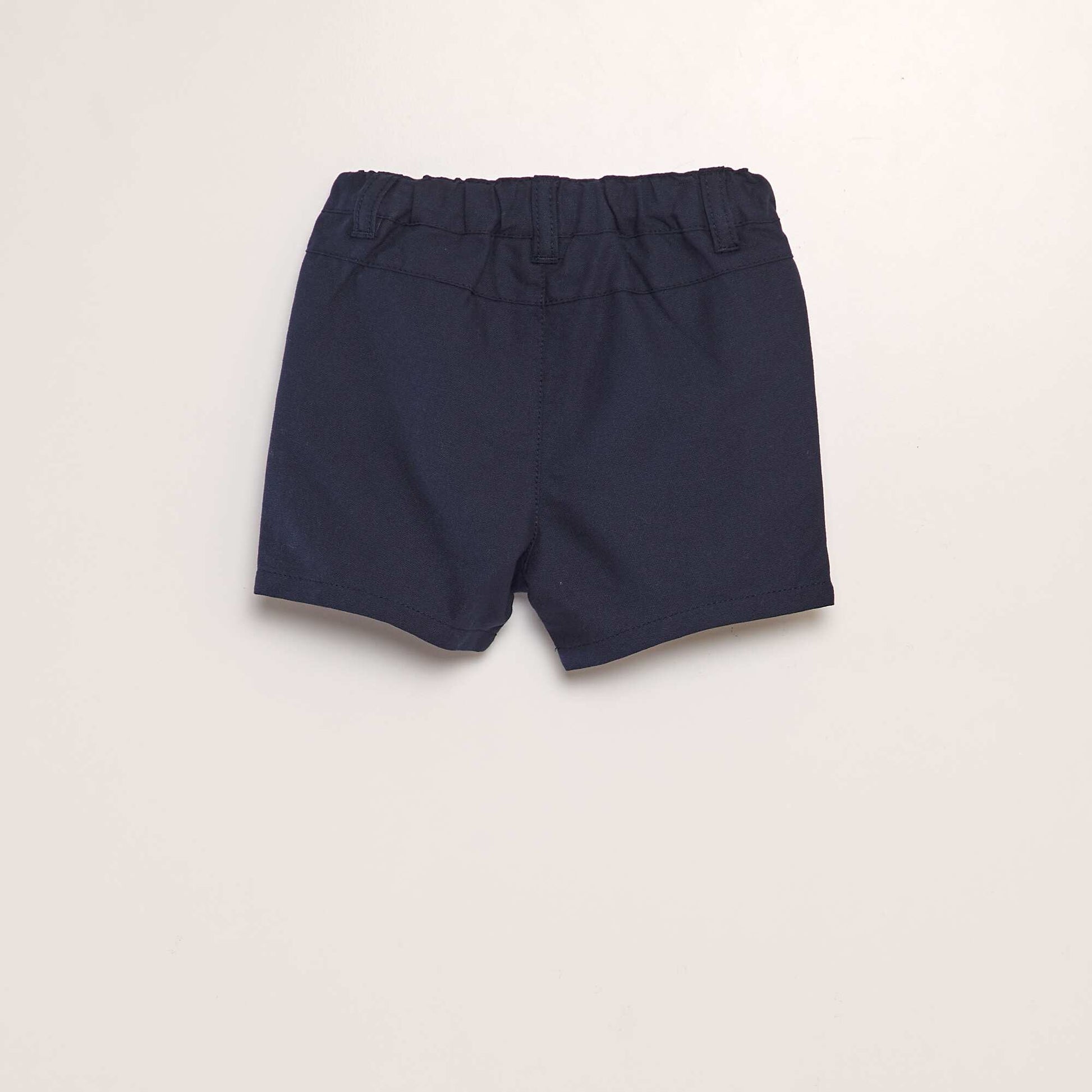 Short chino en coton BLEU MARINE