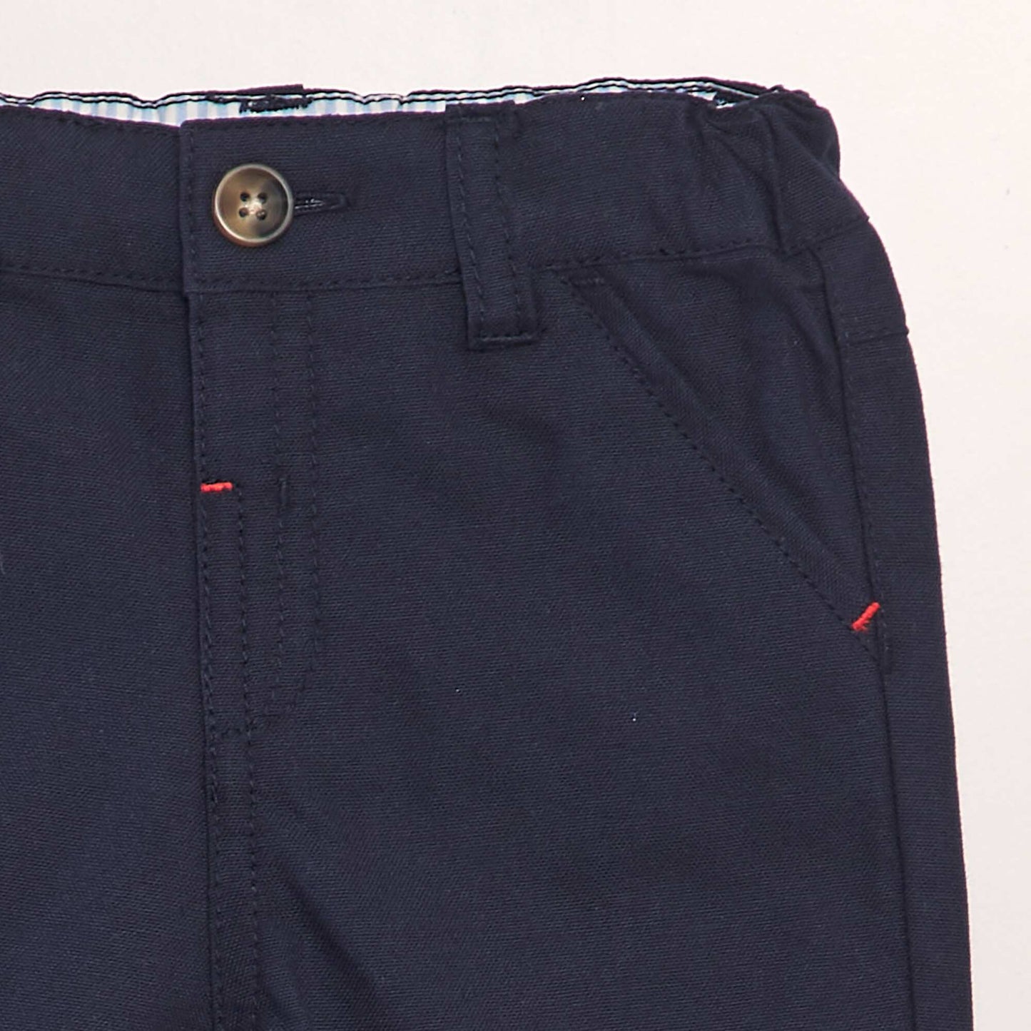 Short chino en coton BLEU MARINE