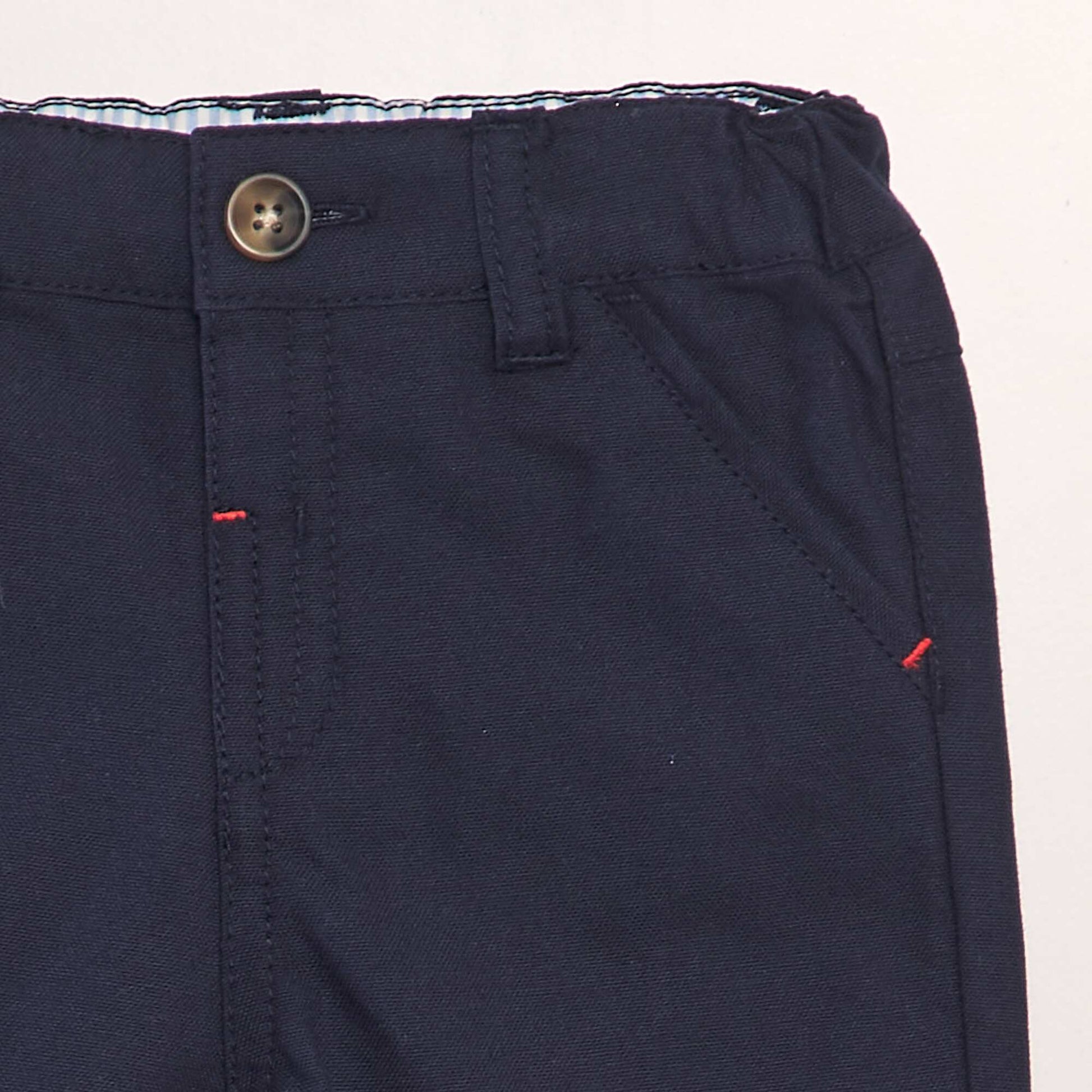 Short chino en coton BLEU MARINE