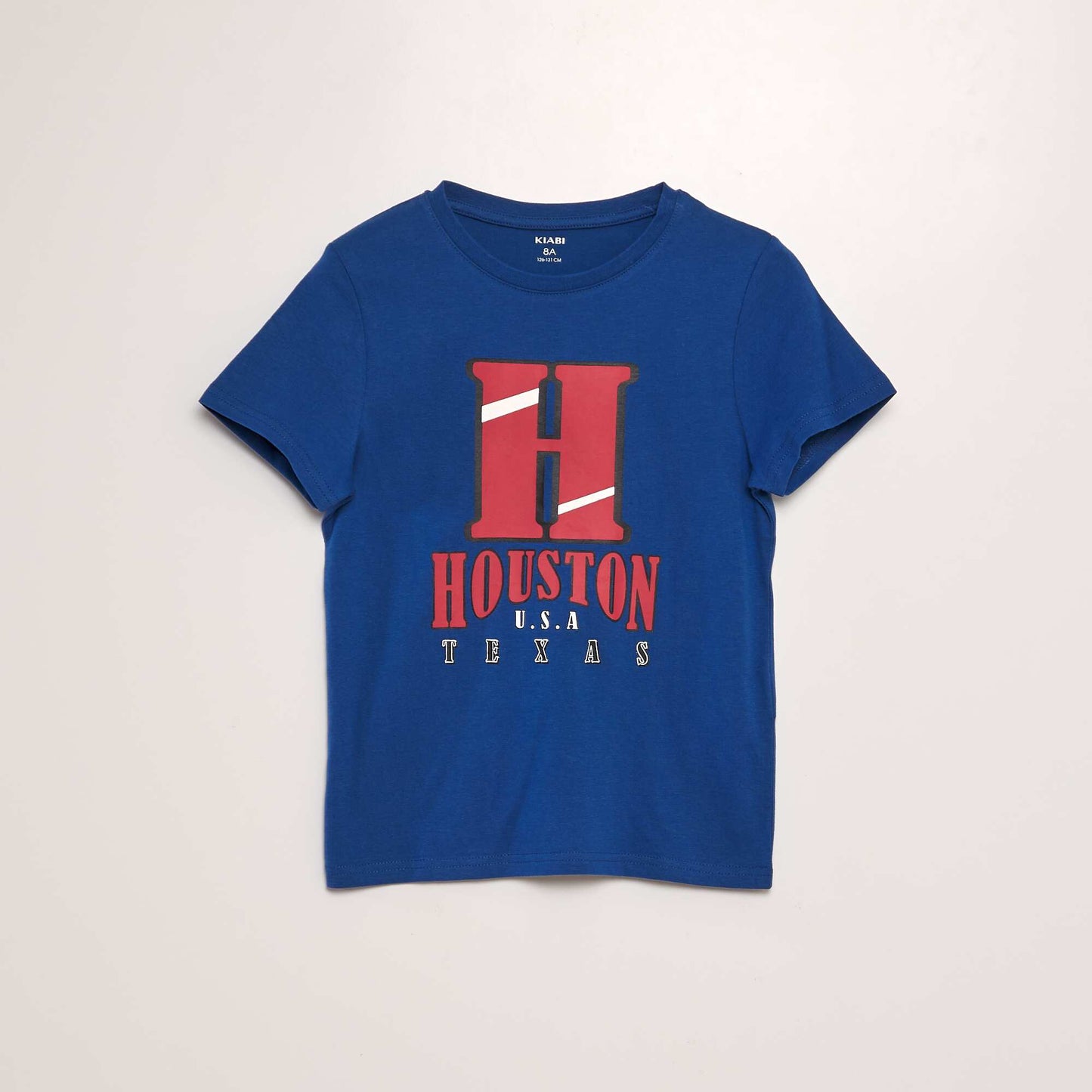 T-shirt en jersey imprimé BLEU