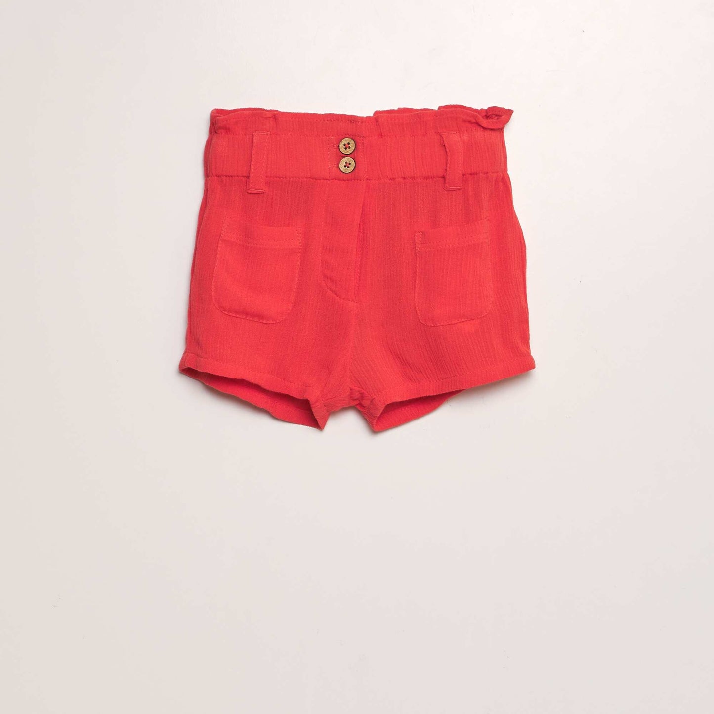 Short en maille crêpe ROUGE
