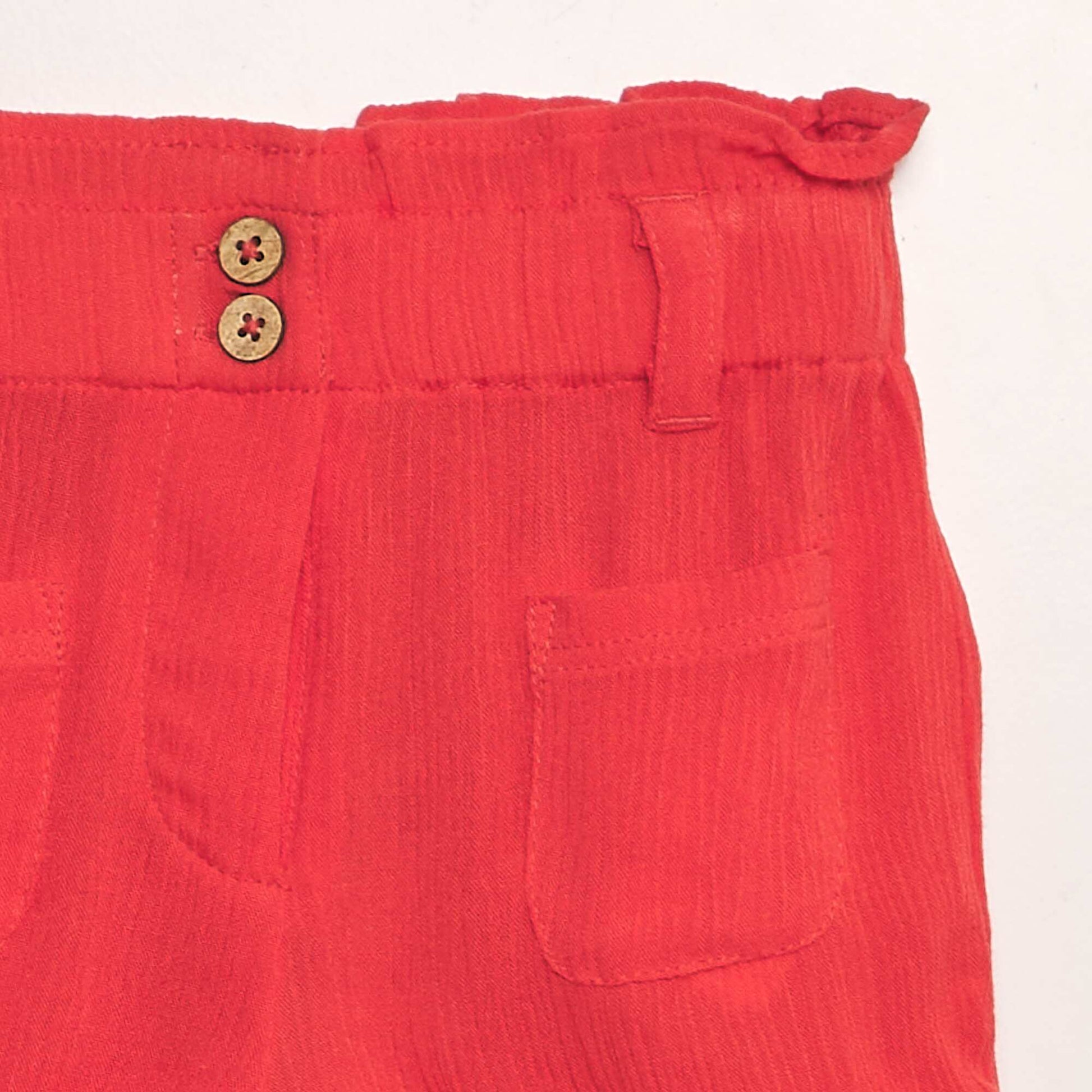 Short en maille crêpe ROUGE