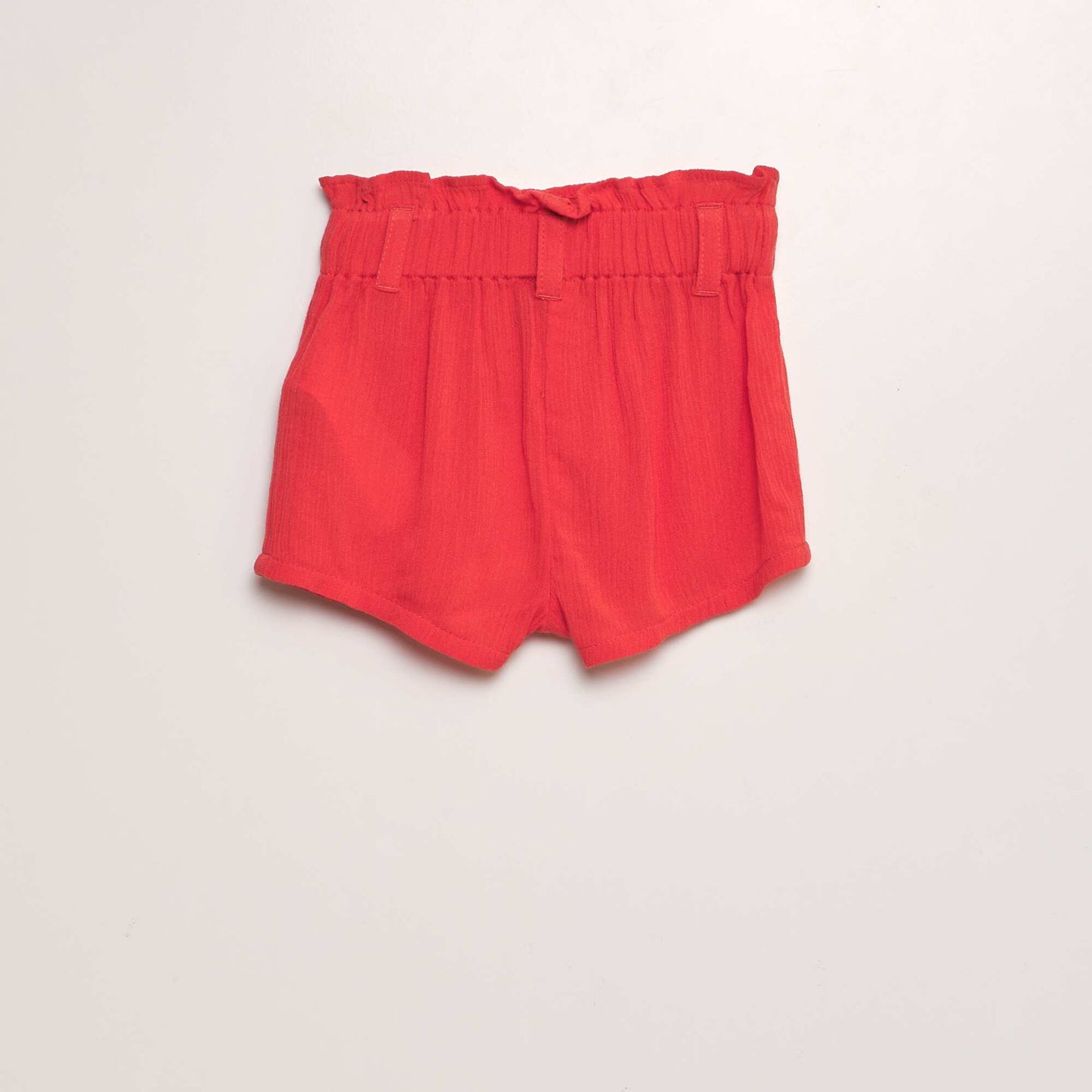 Short en maille crêpe ROUGE