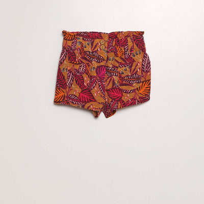 Short en maille crêpe MULTICOLORE