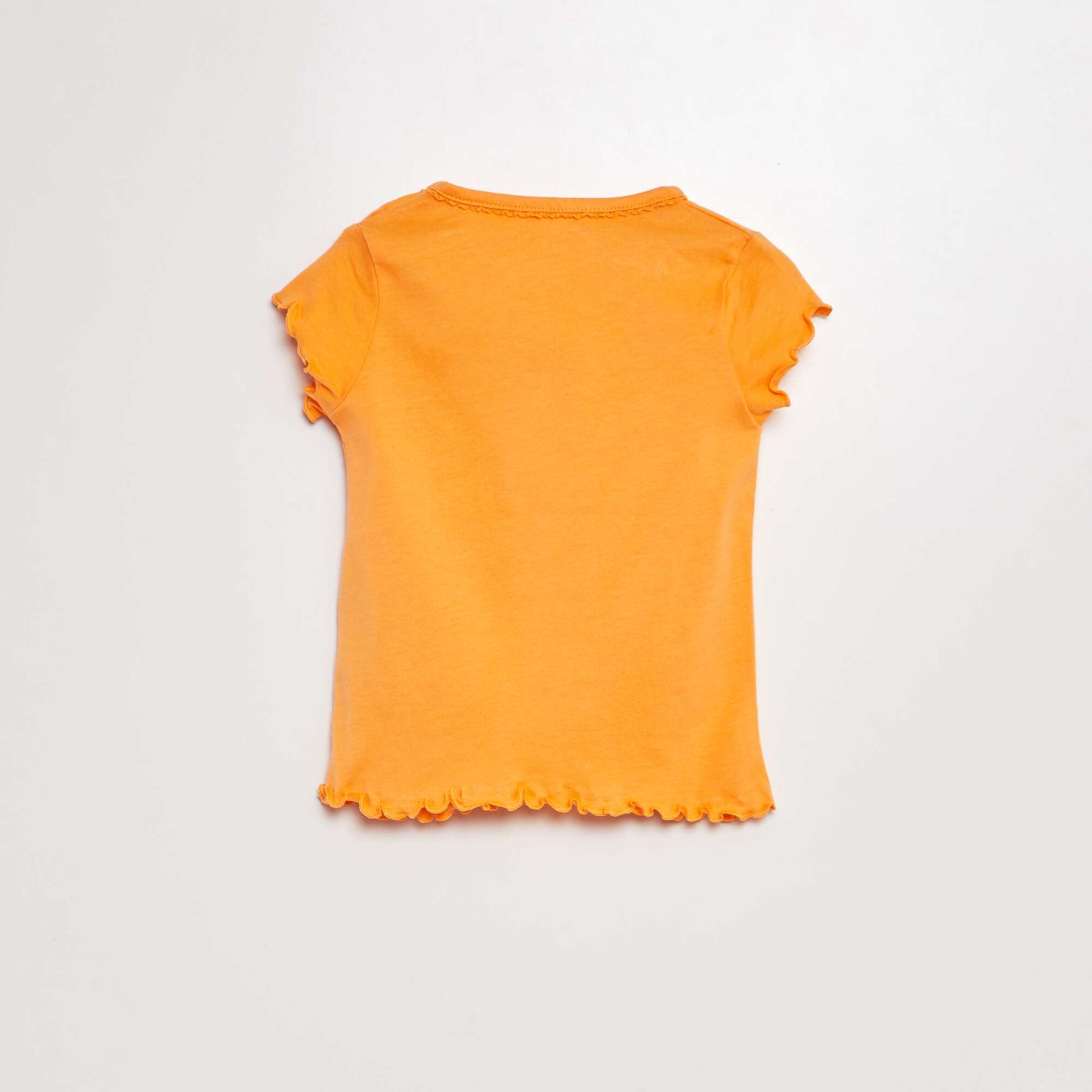 T-shirt imprimé avec manches volantée BLANC
