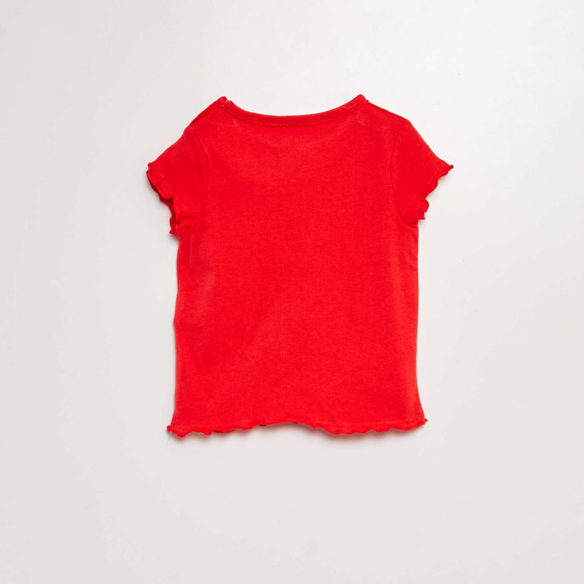 T-shirt imprimé avec manches volantée BLANC