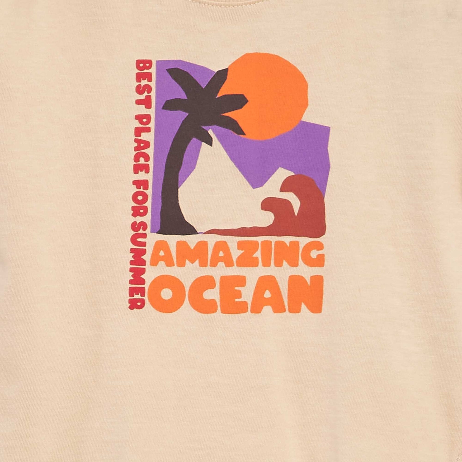 T-shirt à imprimé BEIGE