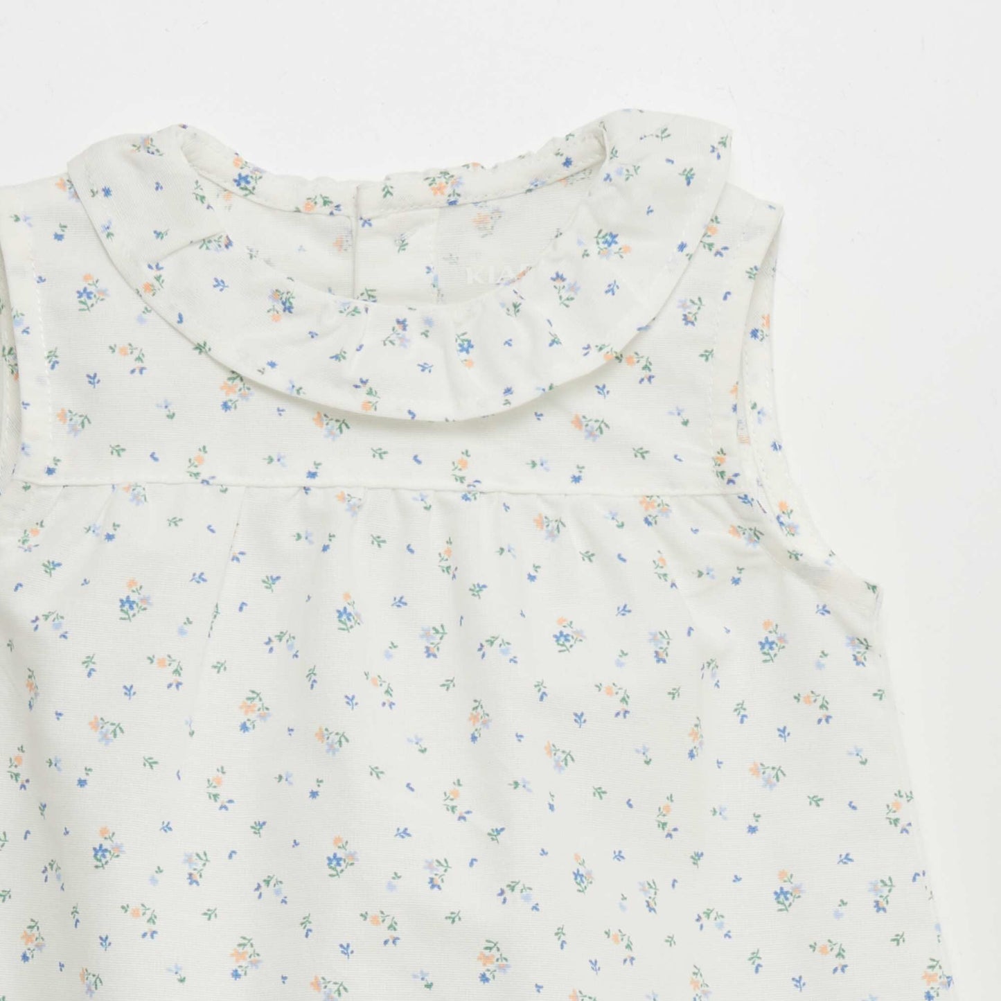 Robe évasée avec collerette BLANC