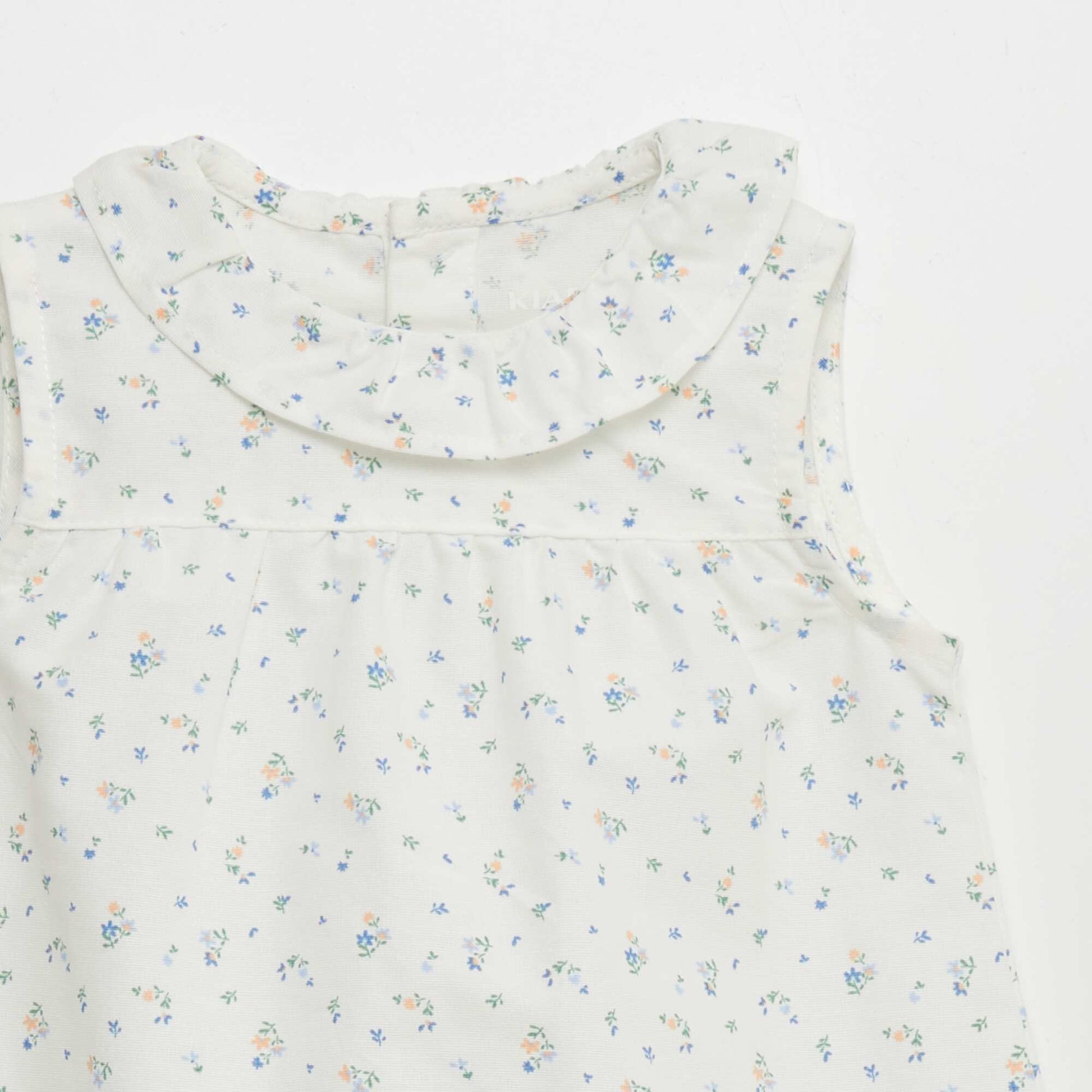 Robe évasée avec collerette BLANC