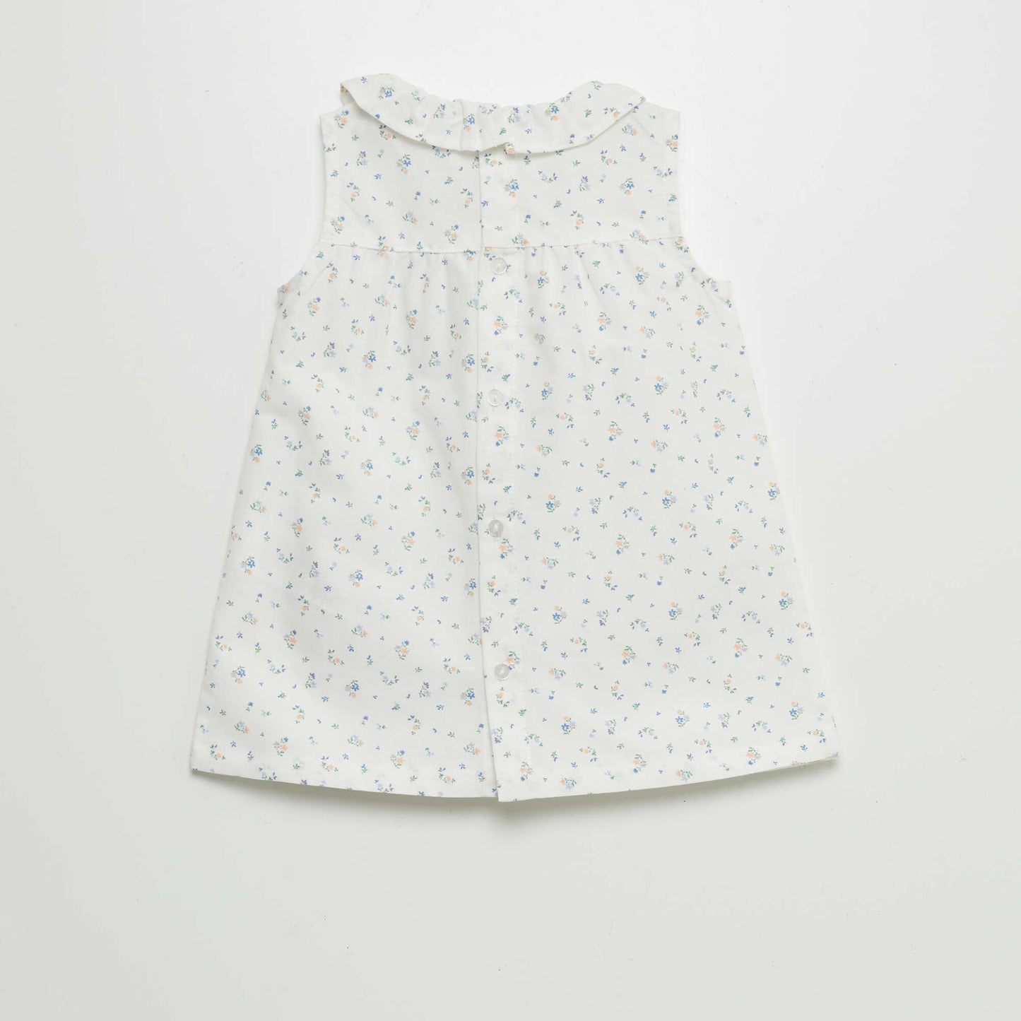 Robe évasée avec collerette BLANC