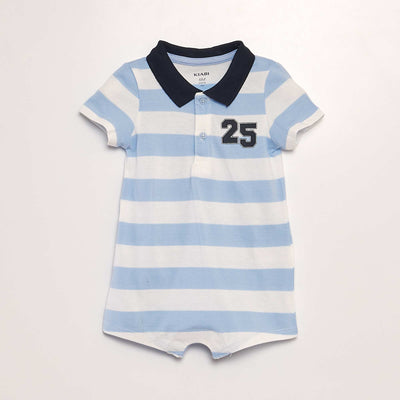 Combishort esprit rugby BLEU/BLANC
