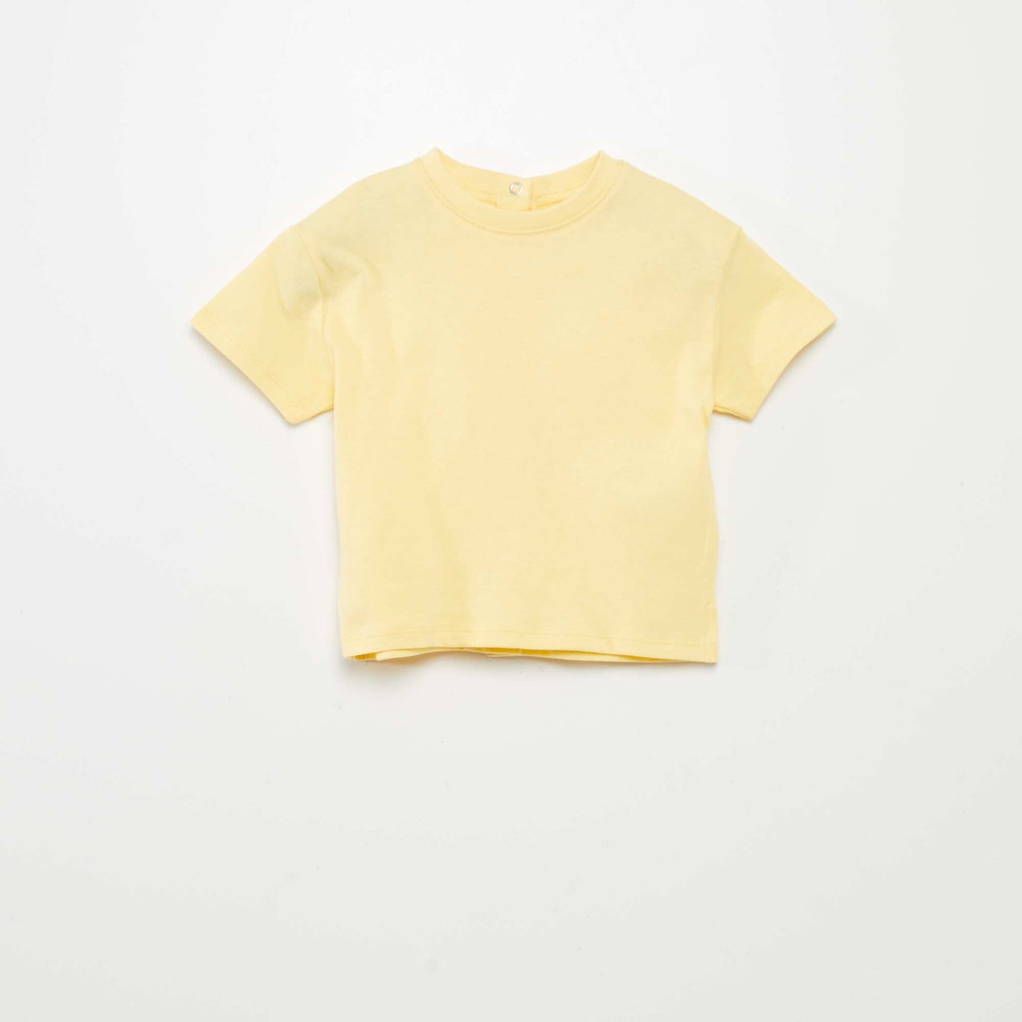 T-shirt  uni en maille jersey JAUNE