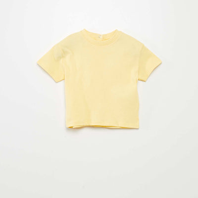 T-shirt  uni en maille jersey JAUNE