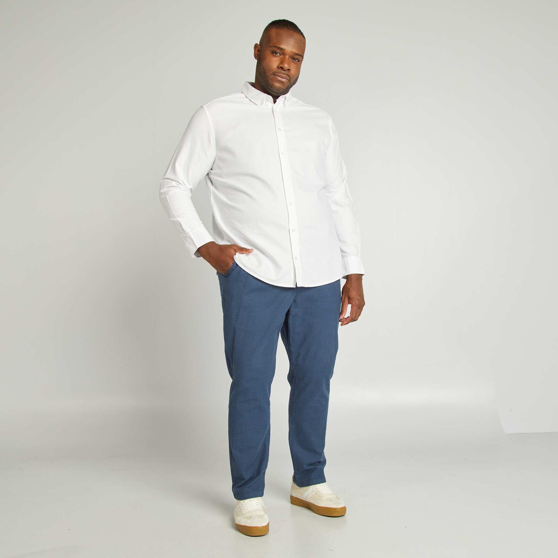 Chemise en coton oxford BLANC