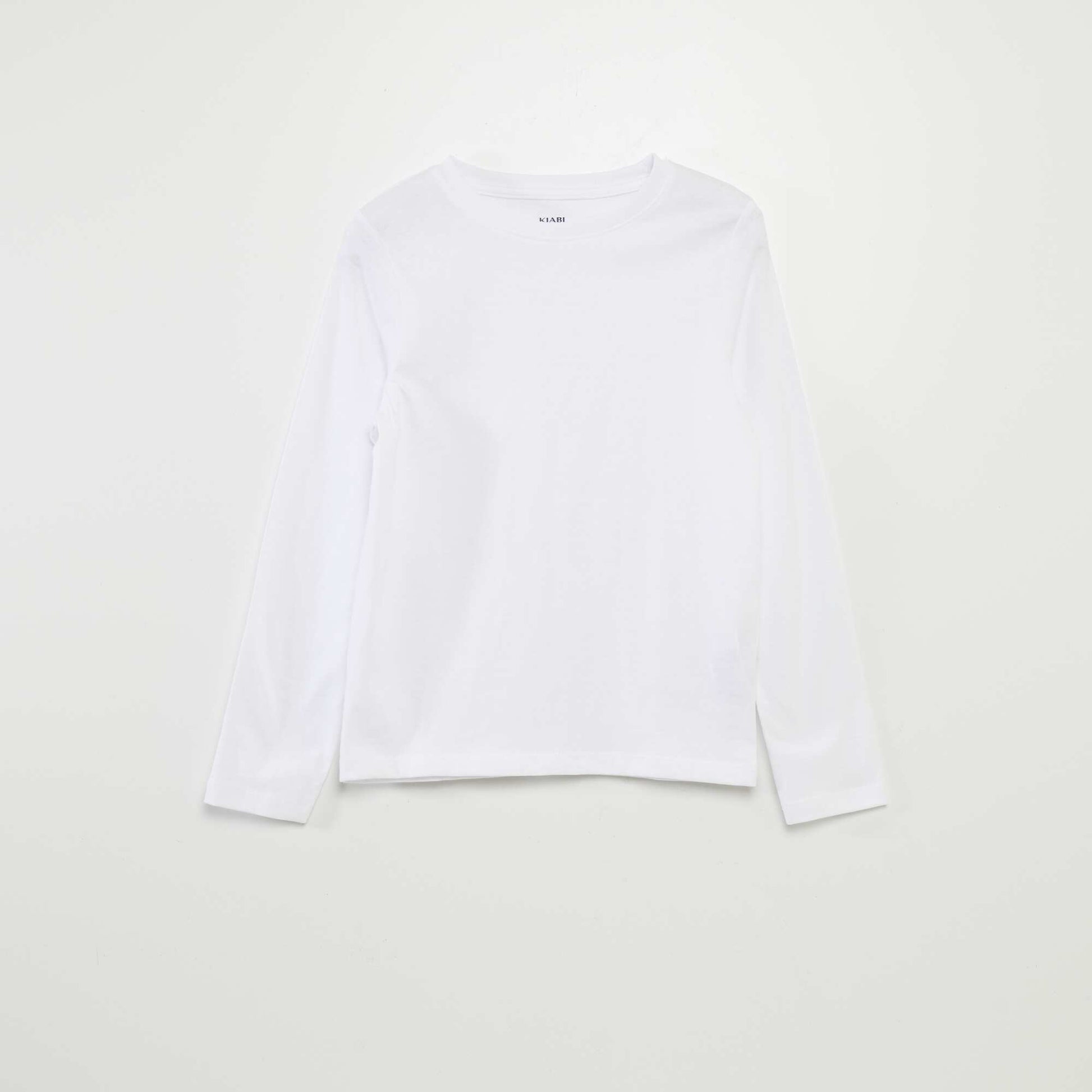 T-shirt basique à manches longues BLANC