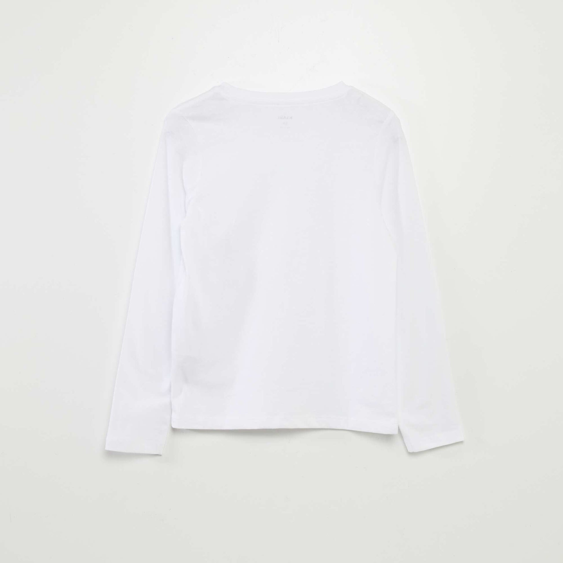 T-shirt basique à manches longues BLANC