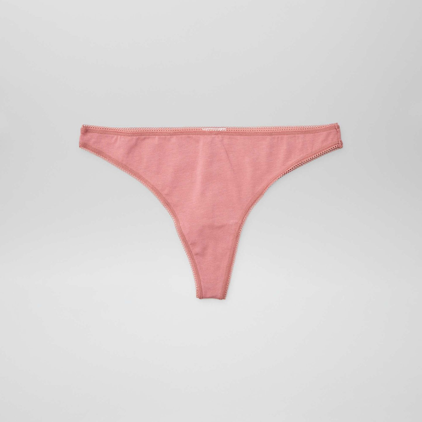 Lot de 3 tangas en coton éCRU/NOIR/ROSE