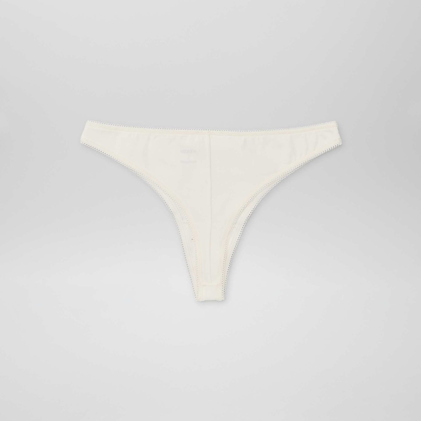 Lot de 3 tangas en coton ECRU/GRIS/NOIR