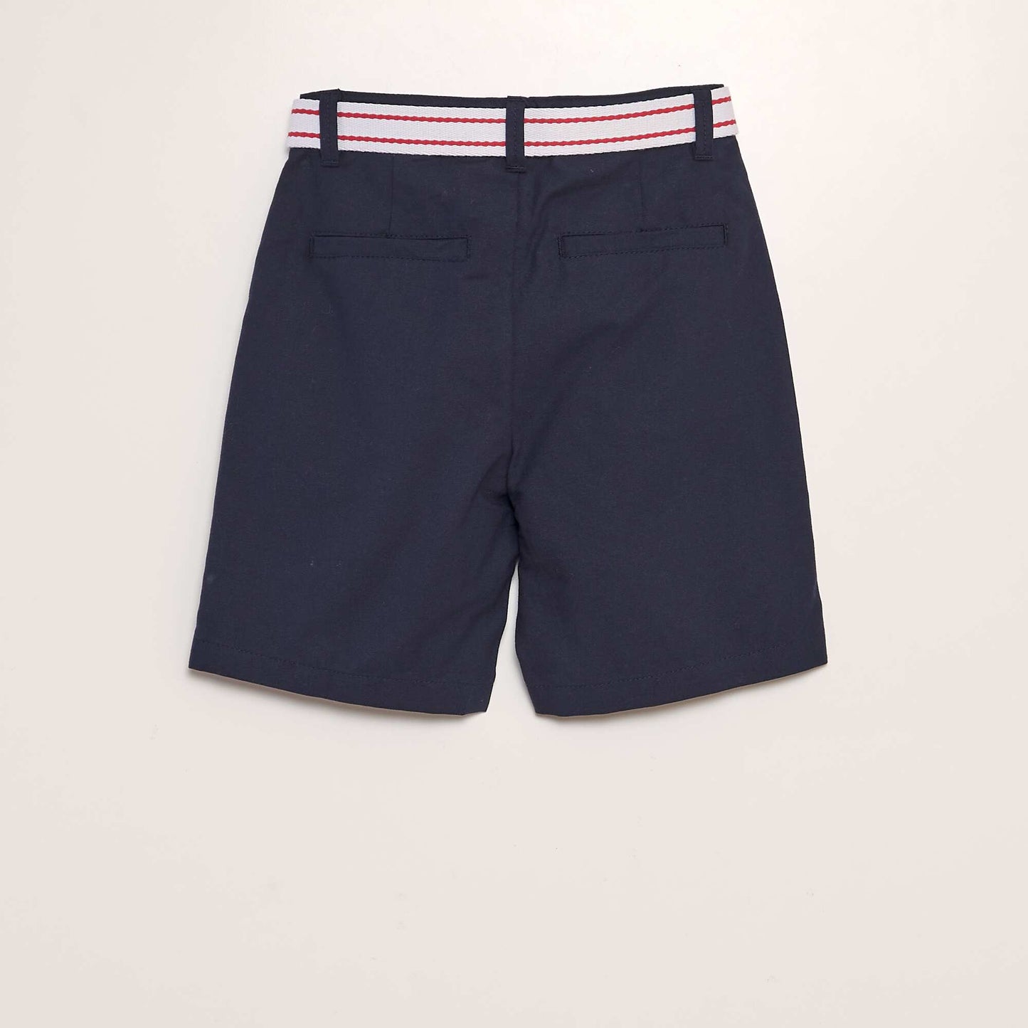 Bermuda avec ceinture contrastante BLEU MARINE
