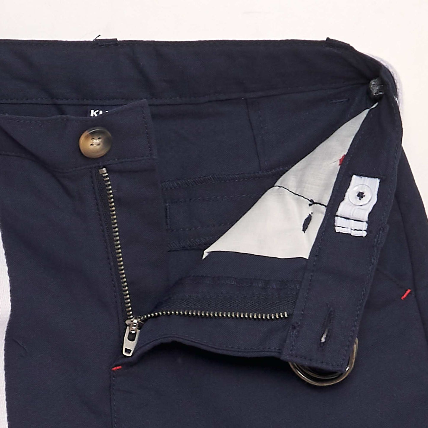 Bermuda avec ceinture contrastante BLEU MARINE