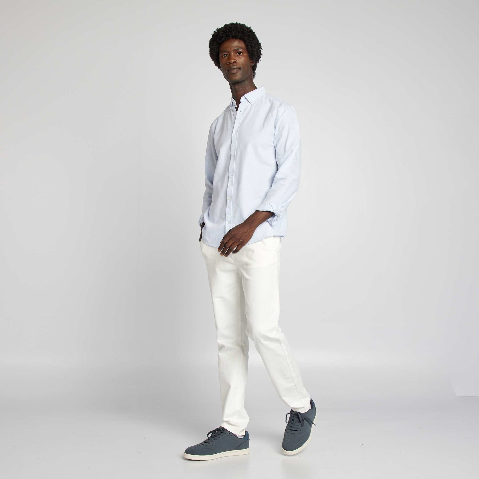 Pantalon chino uni BLANC