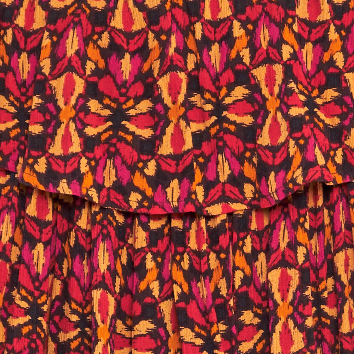 Robe en matière crêpée ROUGE