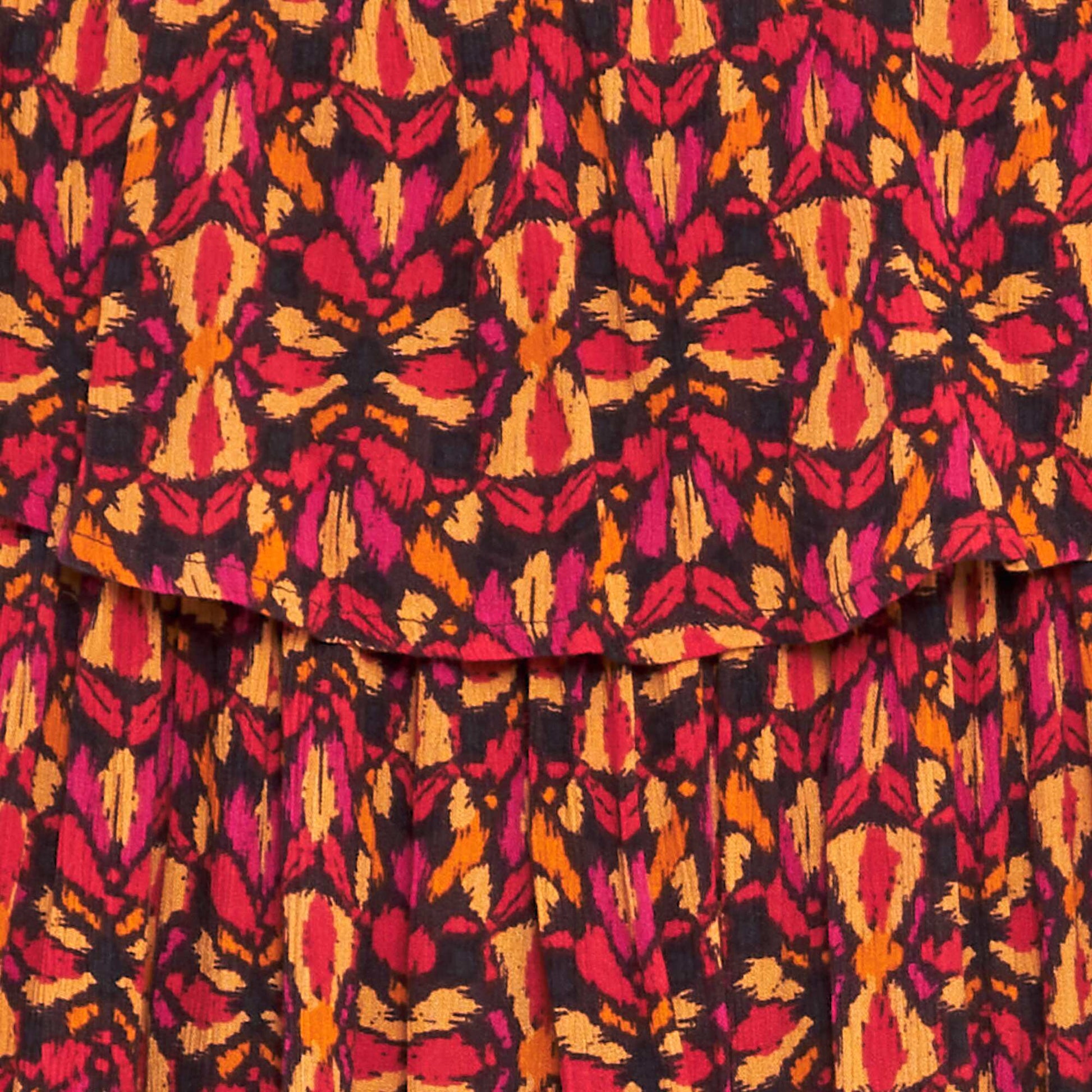 Robe en matière crêpée ROUGE