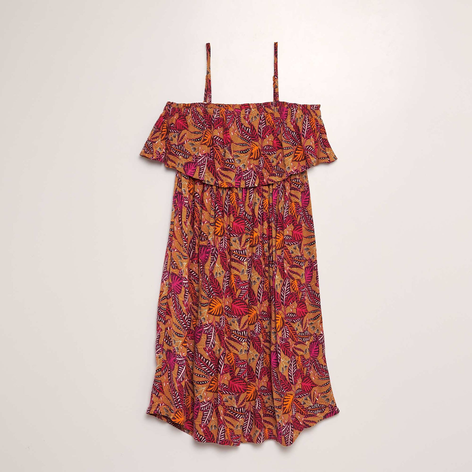 Robe en matière crêpée ORANGE